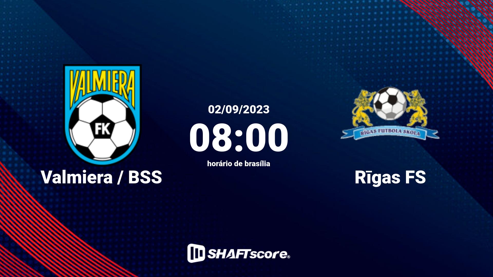 Estatísticas do jogo Valmiera / BSS vs Rīgas FS 02.09 08:00