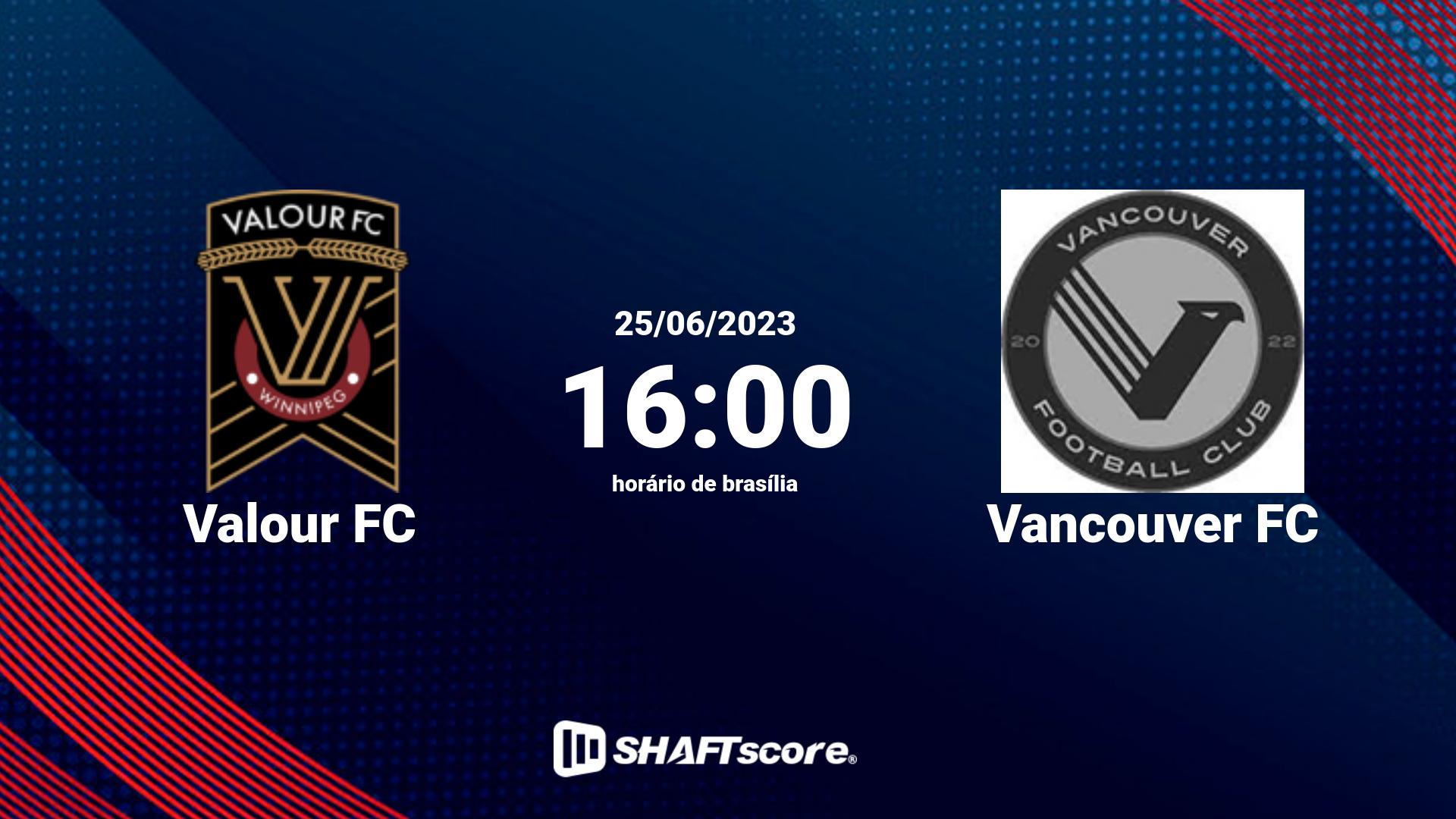 Estatísticas do jogo Valour FC vs Vancouver FC 25.06 16:00