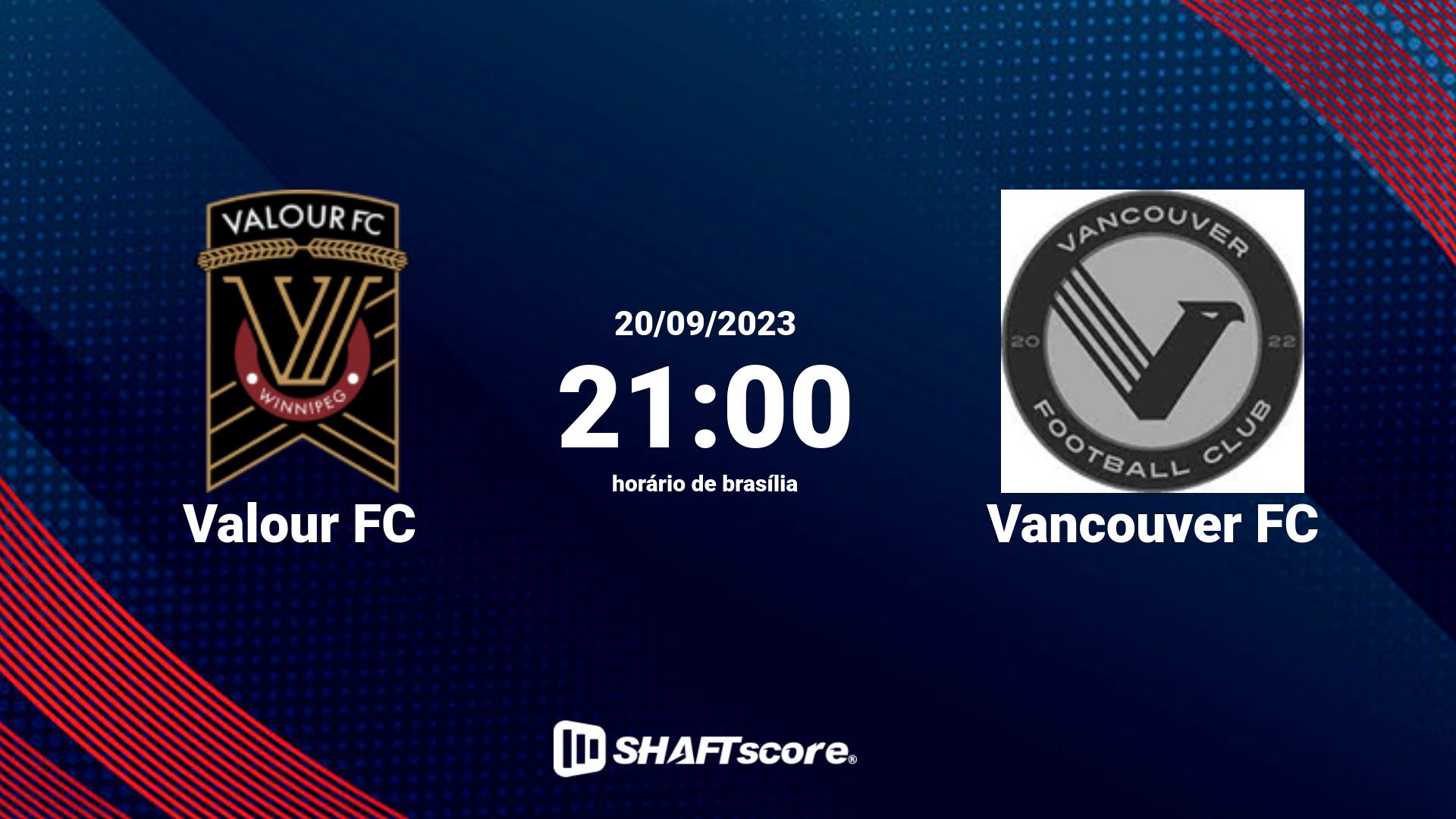 Estatísticas do jogo Valour FC vs Vancouver FC 20.09 21:00