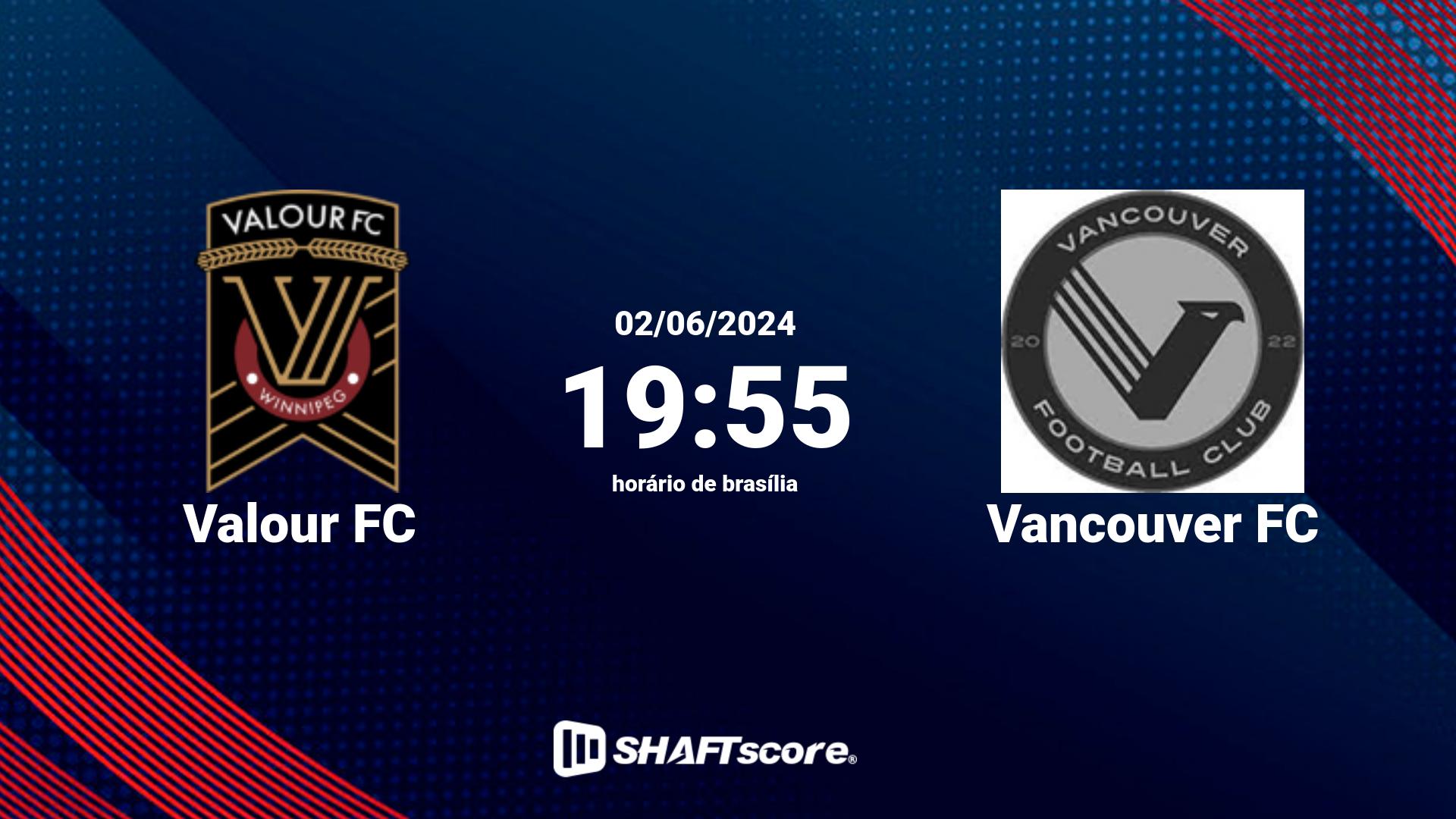 Estatísticas do jogo Valour FC vs Vancouver FC 02.06 19:55