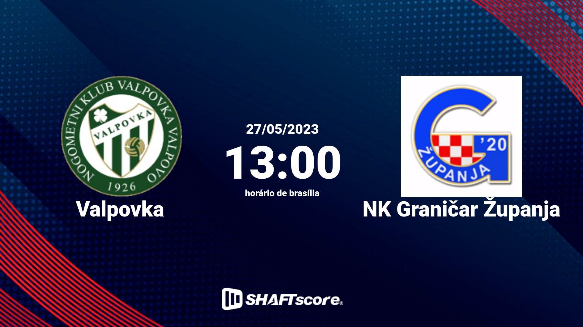 Estatísticas do jogo Valpovka vs NK Graničar Županja 27.05 13:00