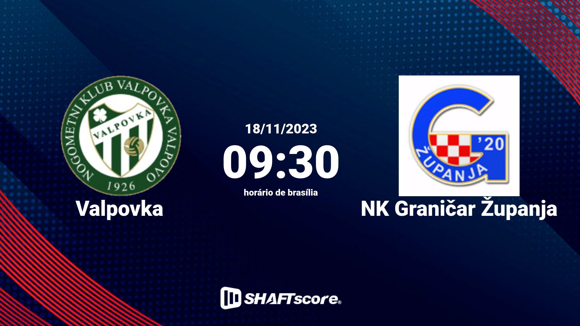 Estatísticas do jogo Valpovka vs NK Graničar Županja 18.11 09:30