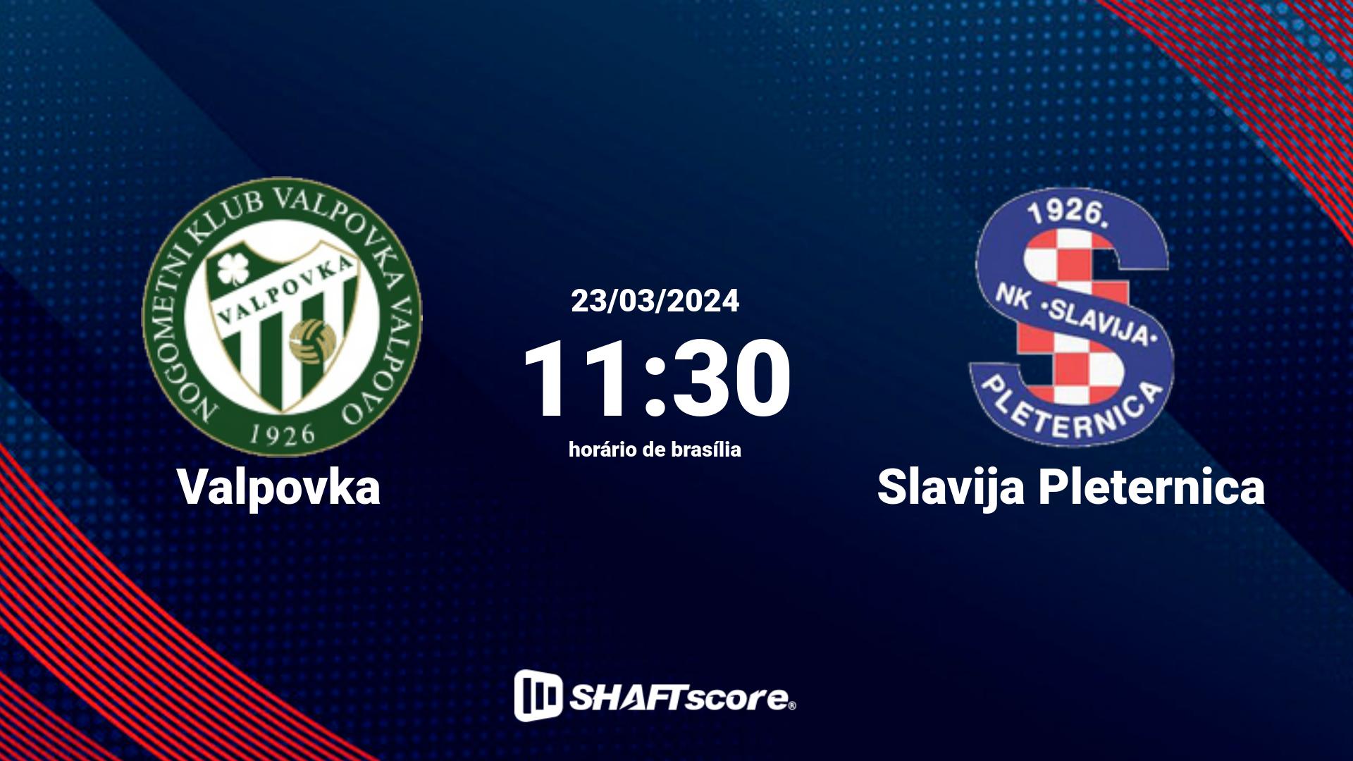 Estatísticas do jogo Valpovka vs Slavija Pleternica 23.03 11:30