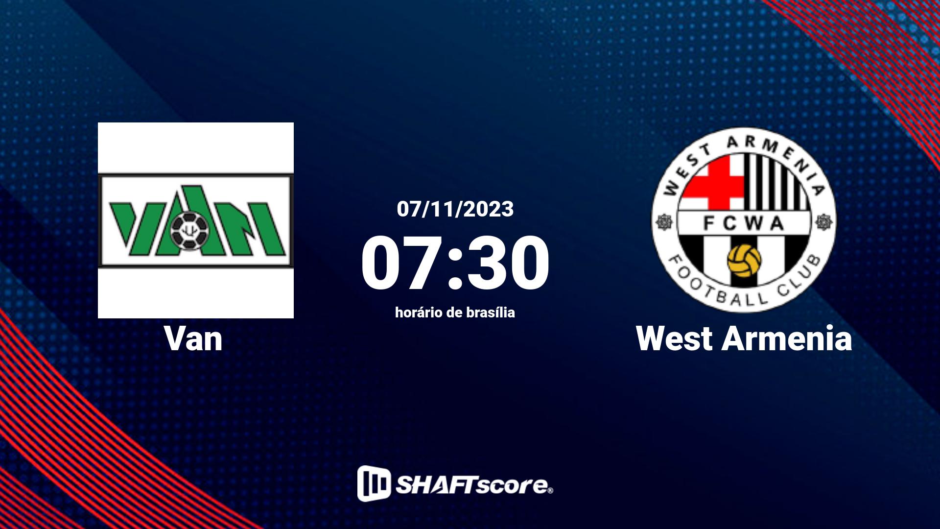 Estatísticas do jogo Van vs West Armenia 07.11 07:30