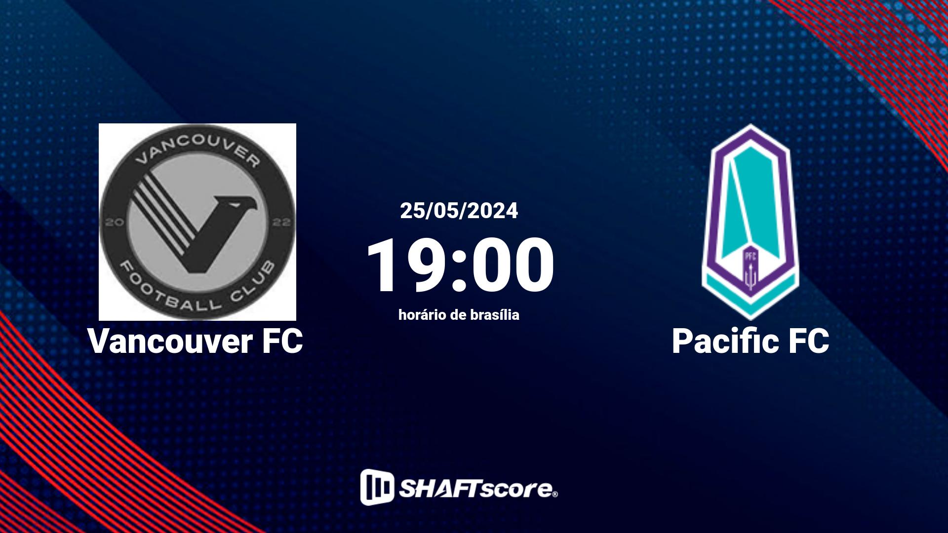 Estatísticas do jogo Vancouver FC vs Pacific FC 25.05 19:00