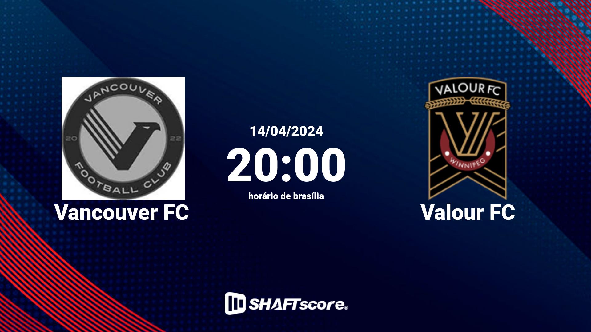 Estatísticas do jogo Vancouver FC vs Valour FC 14.04 20:00