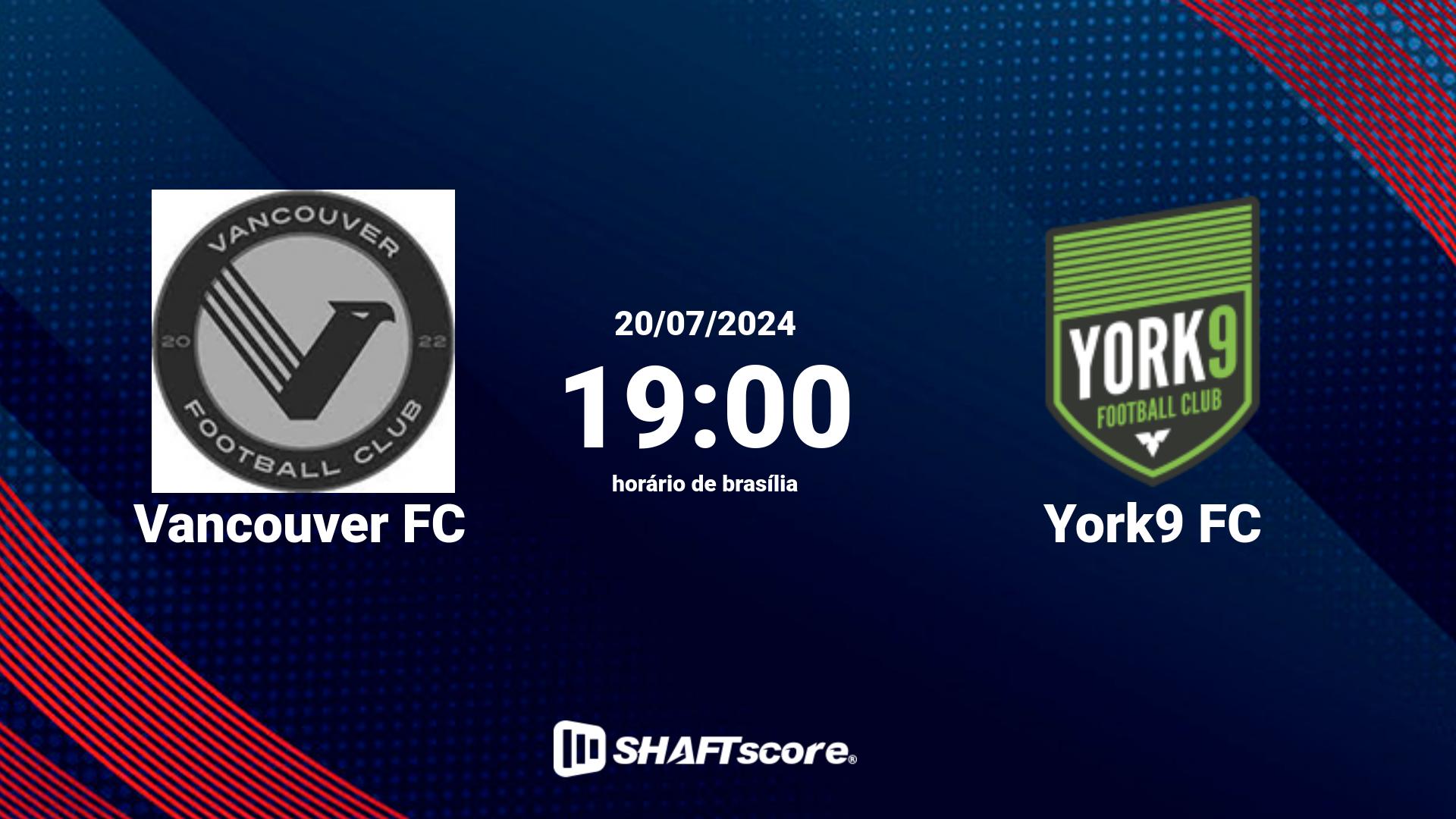 Estatísticas do jogo Vancouver FC vs York9 FC 20.07 19:00
