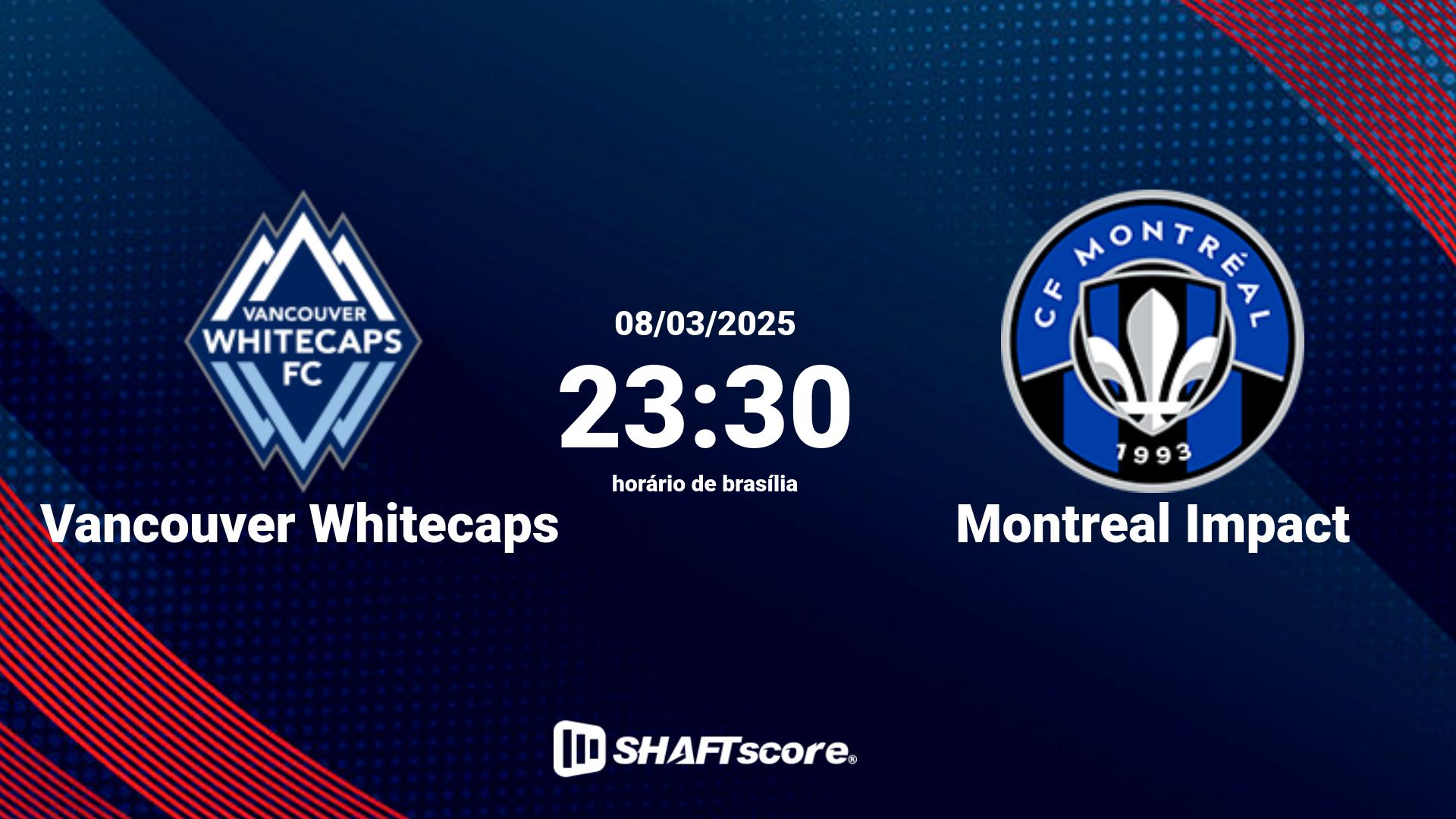 Estatísticas do jogo Vancouver Whitecaps vs Montreal Impact 08.03 23:30