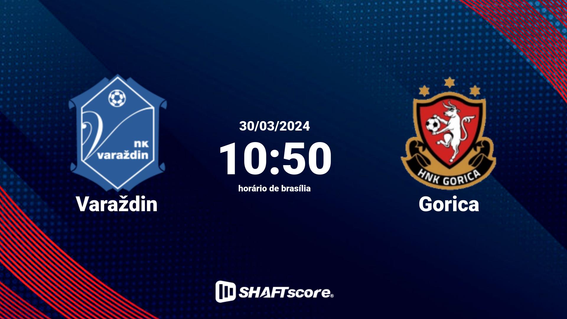 Estatísticas do jogo Varaždin vs Gorica 30.03 10:50