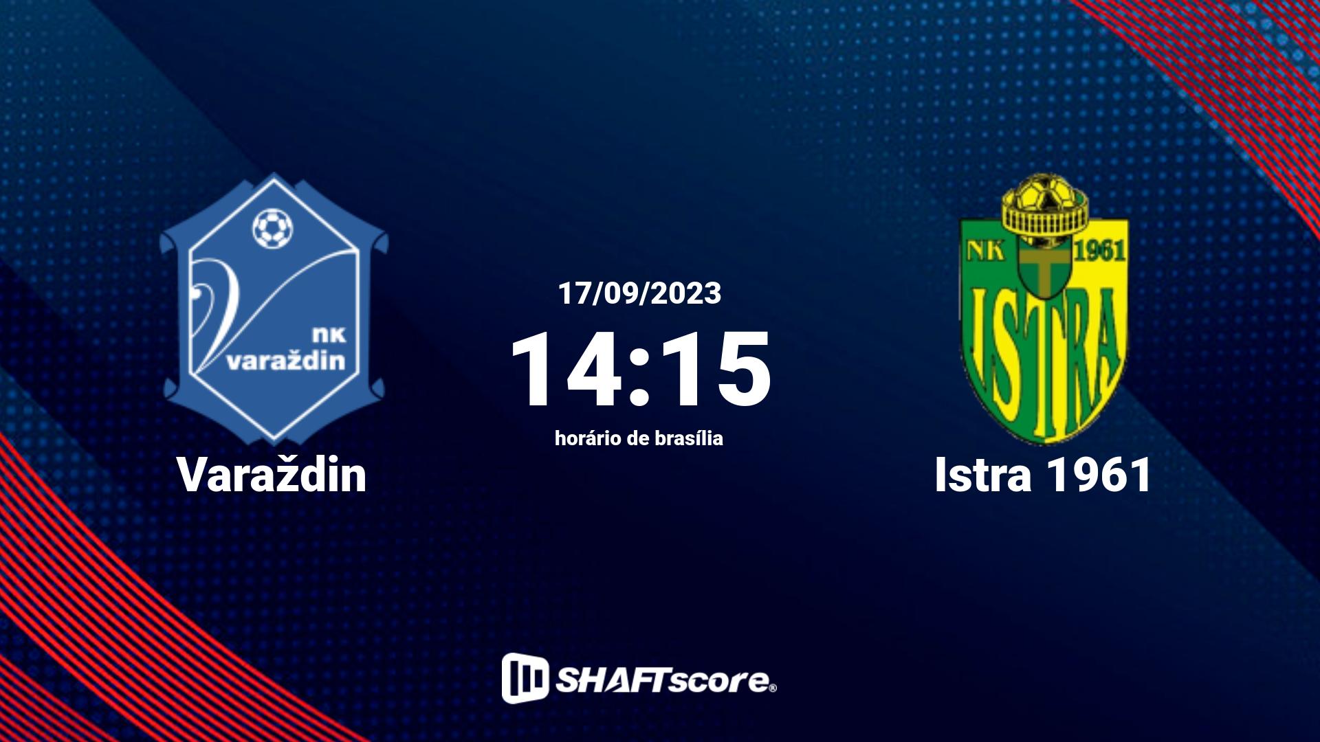 Estatísticas do jogo Varaždin vs Istra 1961 17.09 14:15