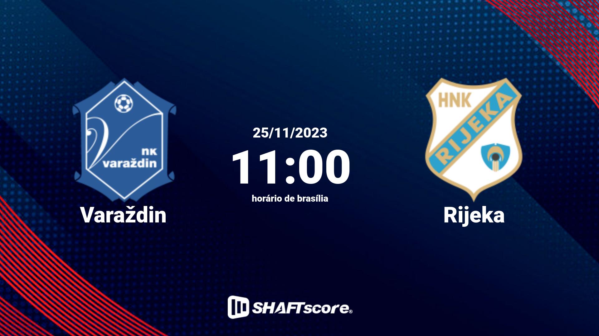 Estatísticas do jogo Varaždin vs Rijeka 25.11 11:00