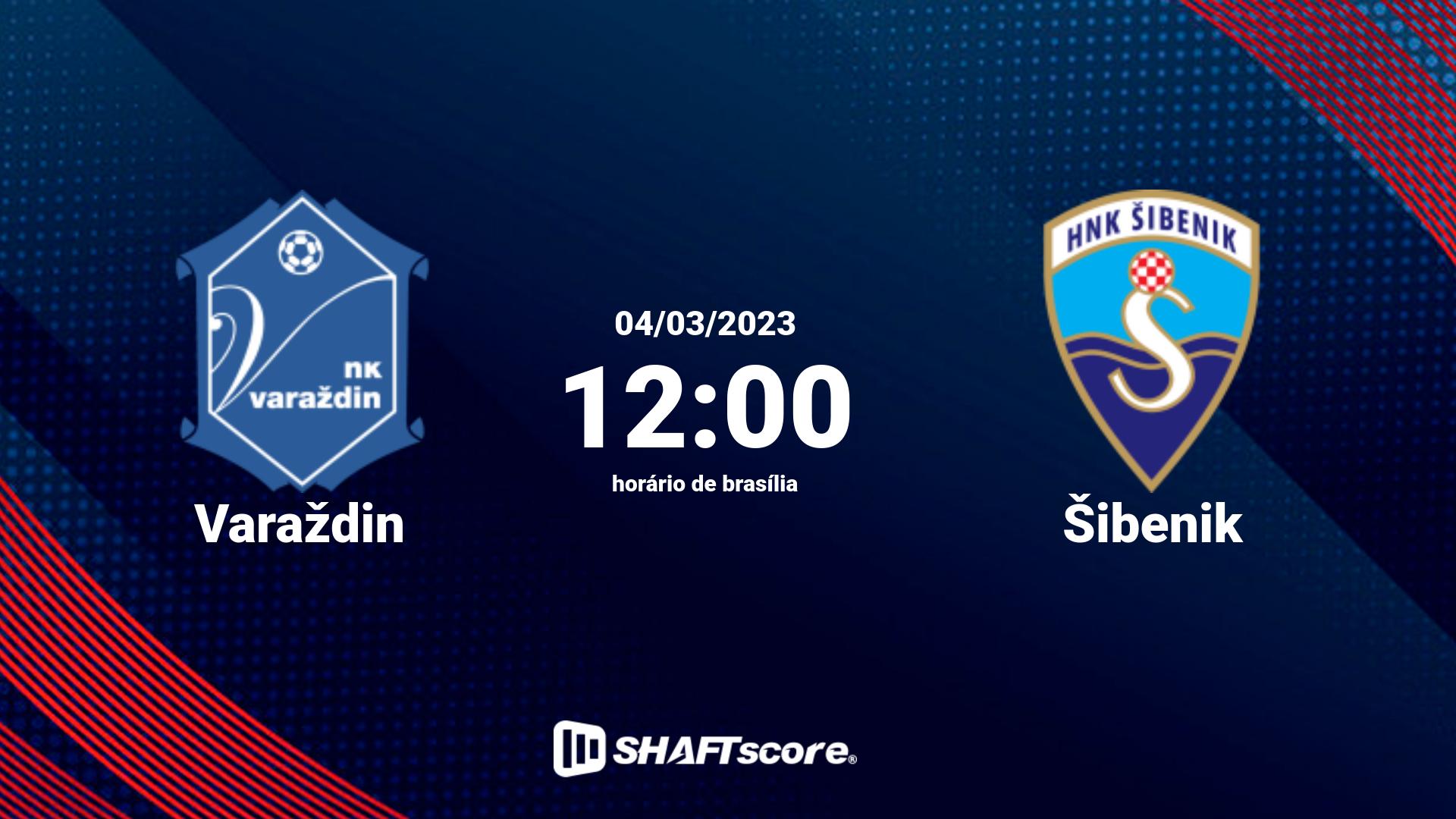 Estatísticas do jogo Varaždin vs Šibenik 04.03 12:00