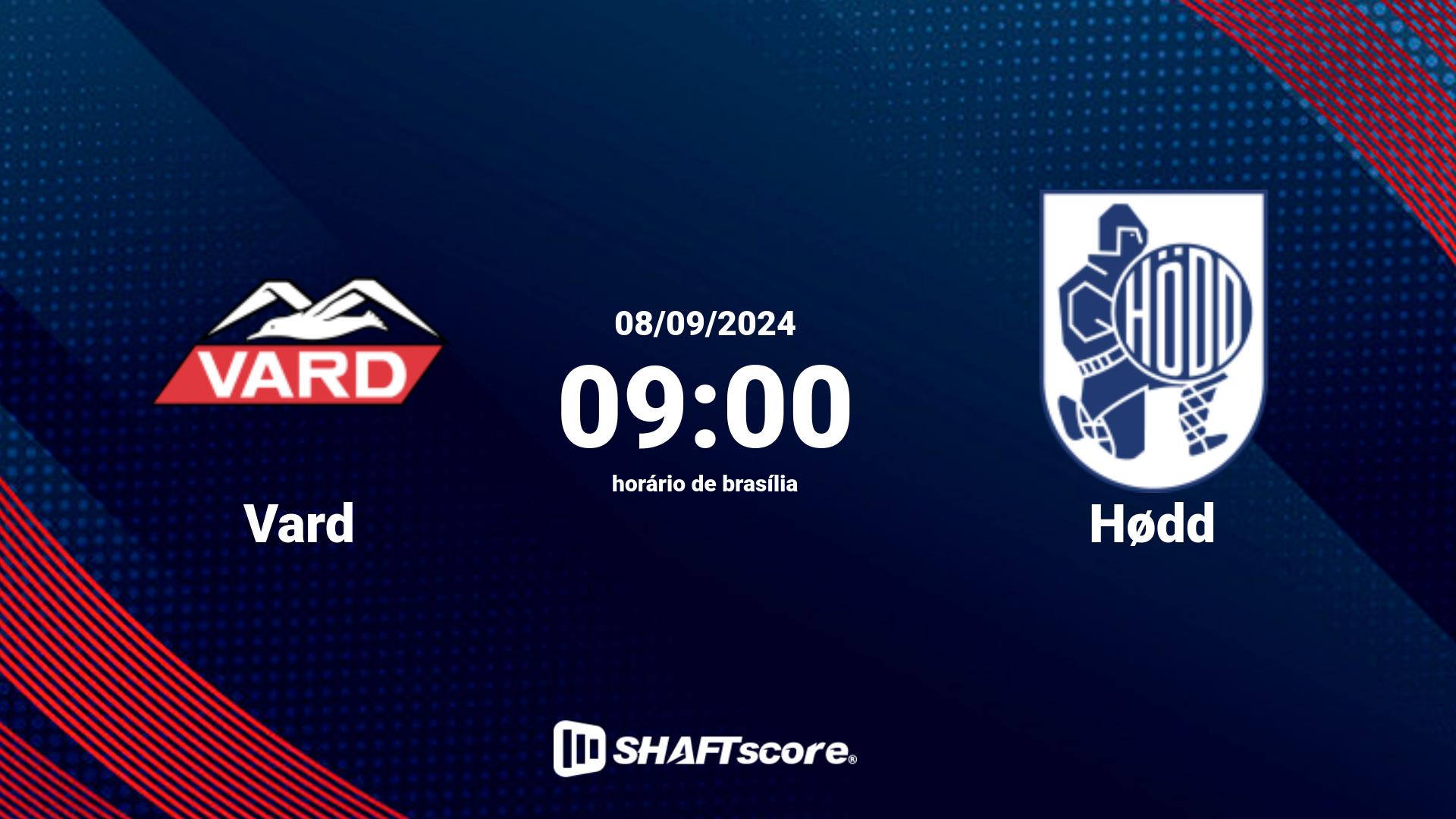 Estatísticas do jogo Vard vs Hødd 08.09 09:00