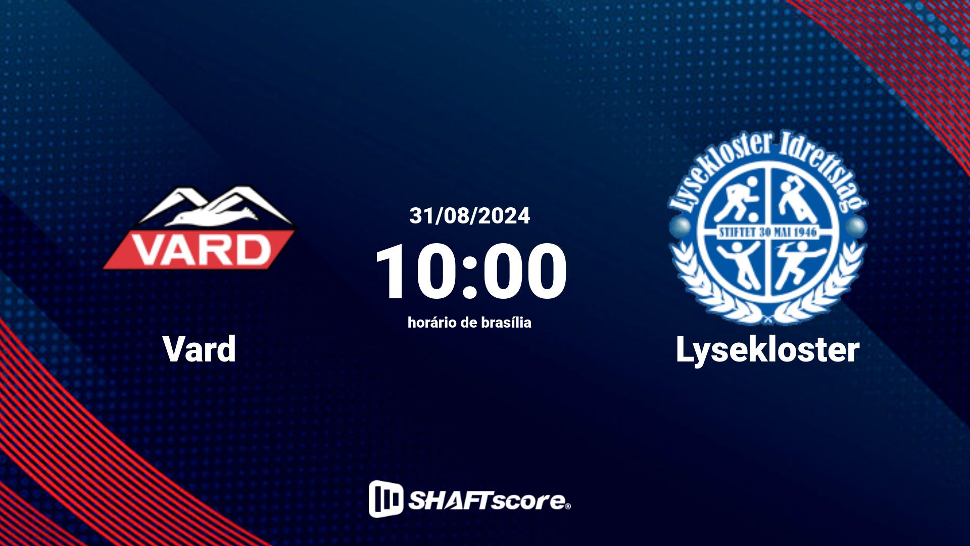 Estatísticas do jogo Vard vs Lysekloster 31.08 10:00