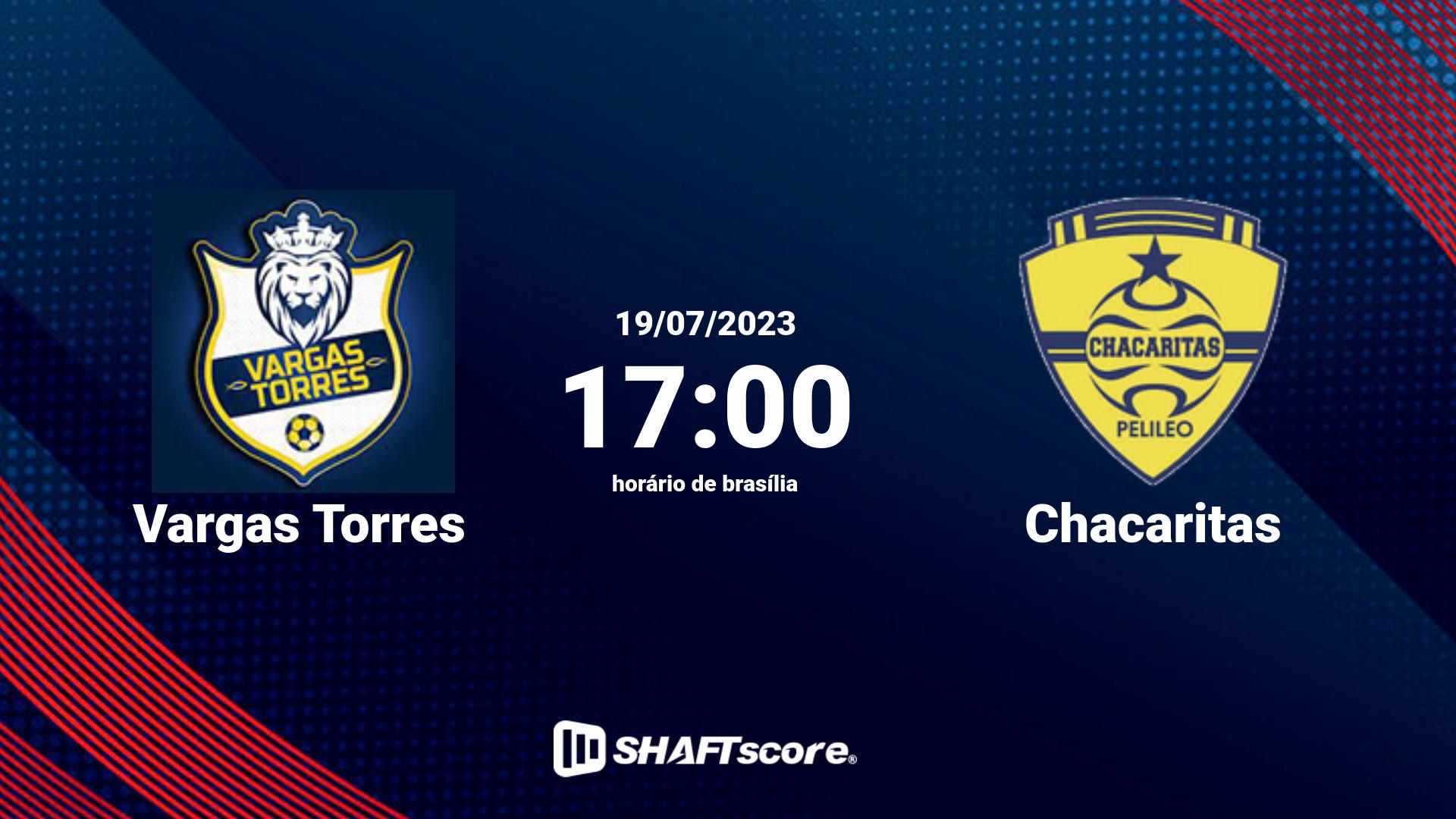 Estatísticas do jogo Vargas Torres vs Chacaritas 19.07 17:00