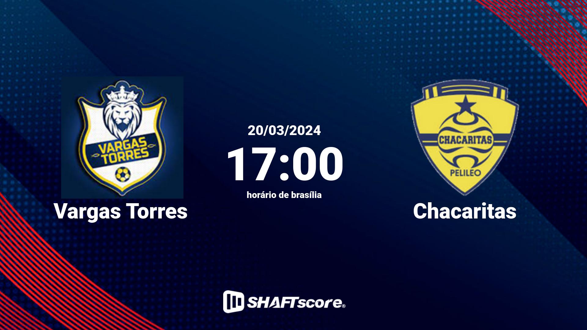 Estatísticas do jogo Vargas Torres vs Chacaritas 20.03 17:00