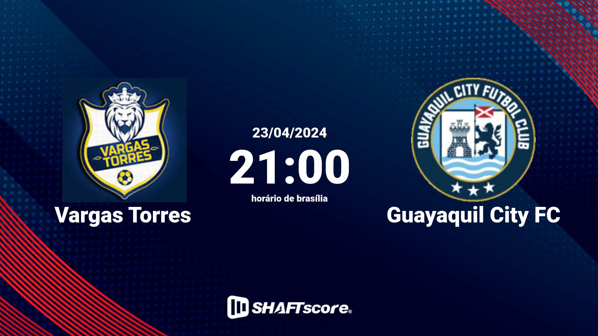 Estatísticas do jogo Vargas Torres vs Guayaquil City FC 23.04 21:00