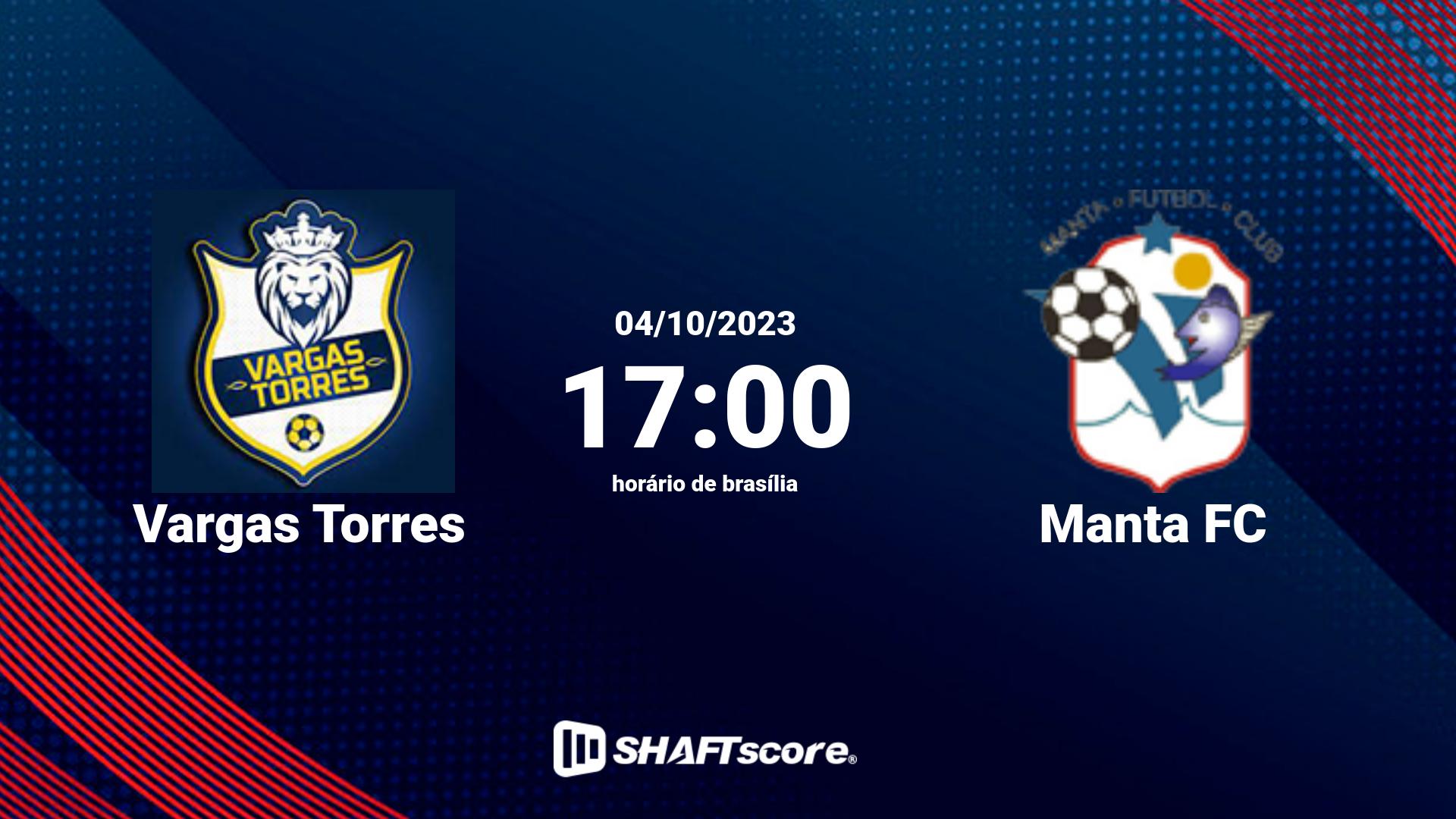 Estatísticas do jogo Vargas Torres vs Manta FC 04.10 17:00