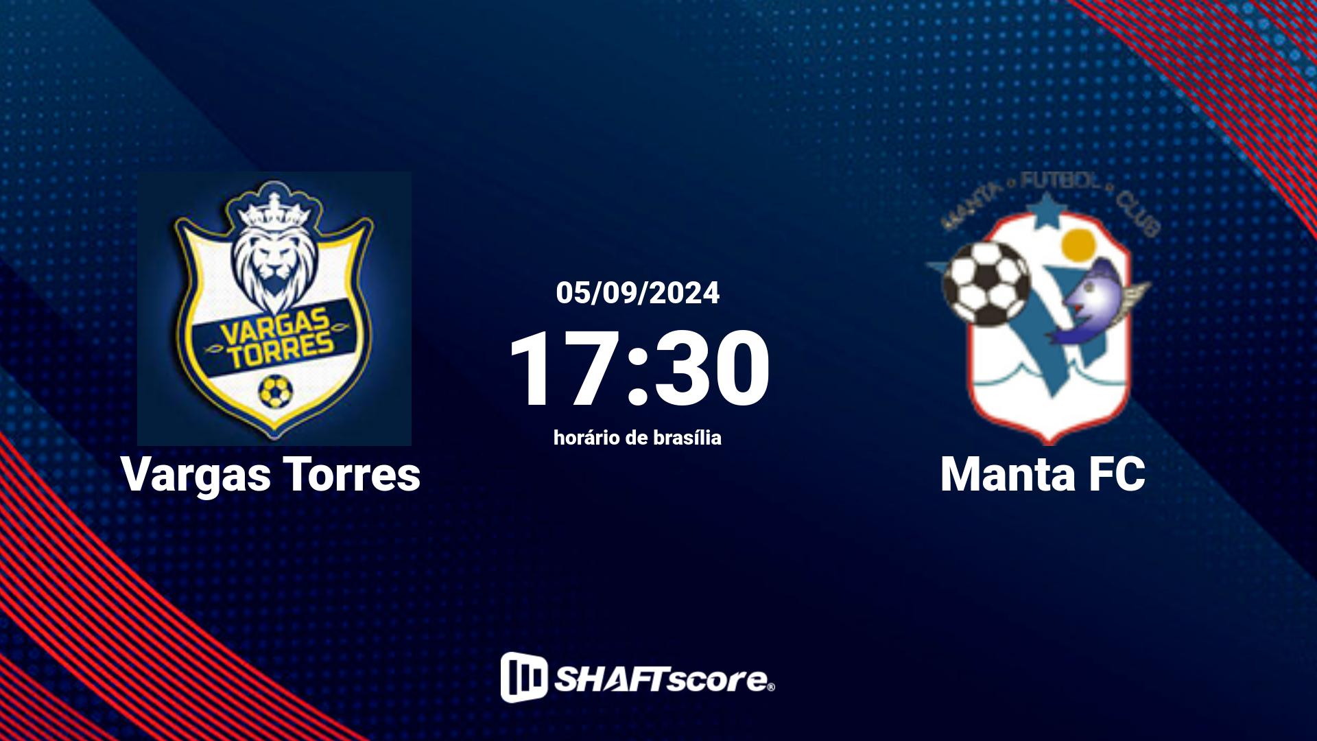 Estatísticas do jogo Vargas Torres vs Manta FC 05.09 17:30