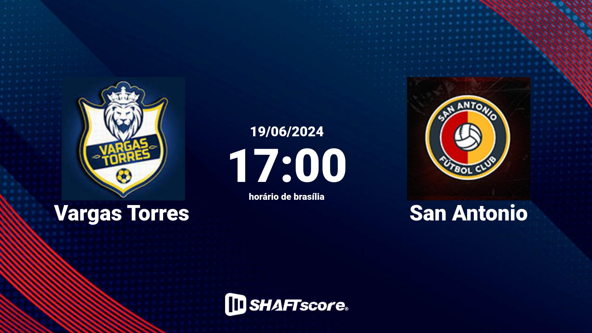 Estatísticas do jogo Vargas Torres vs San Antonio 19.06 17:00
