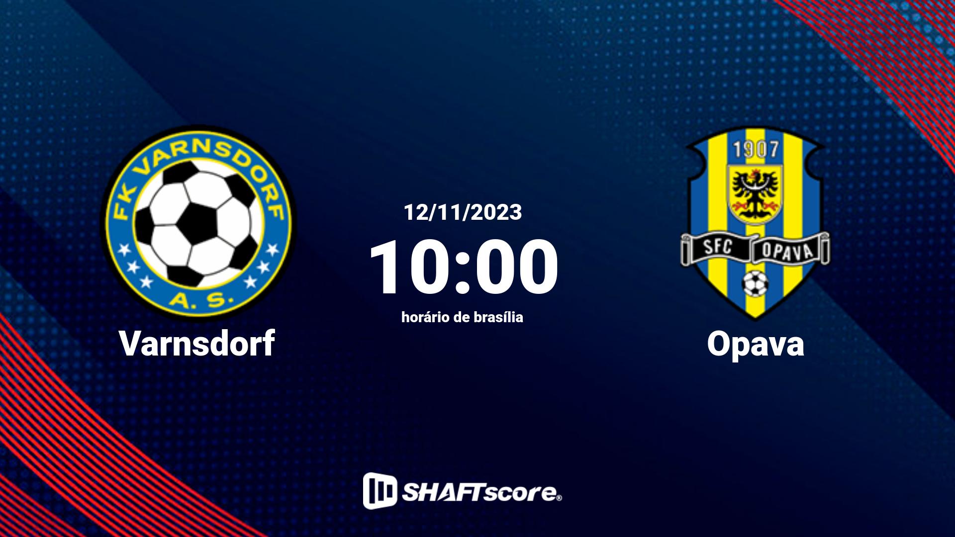 Estatísticas do jogo Varnsdorf vs Opava 12.11 10:00