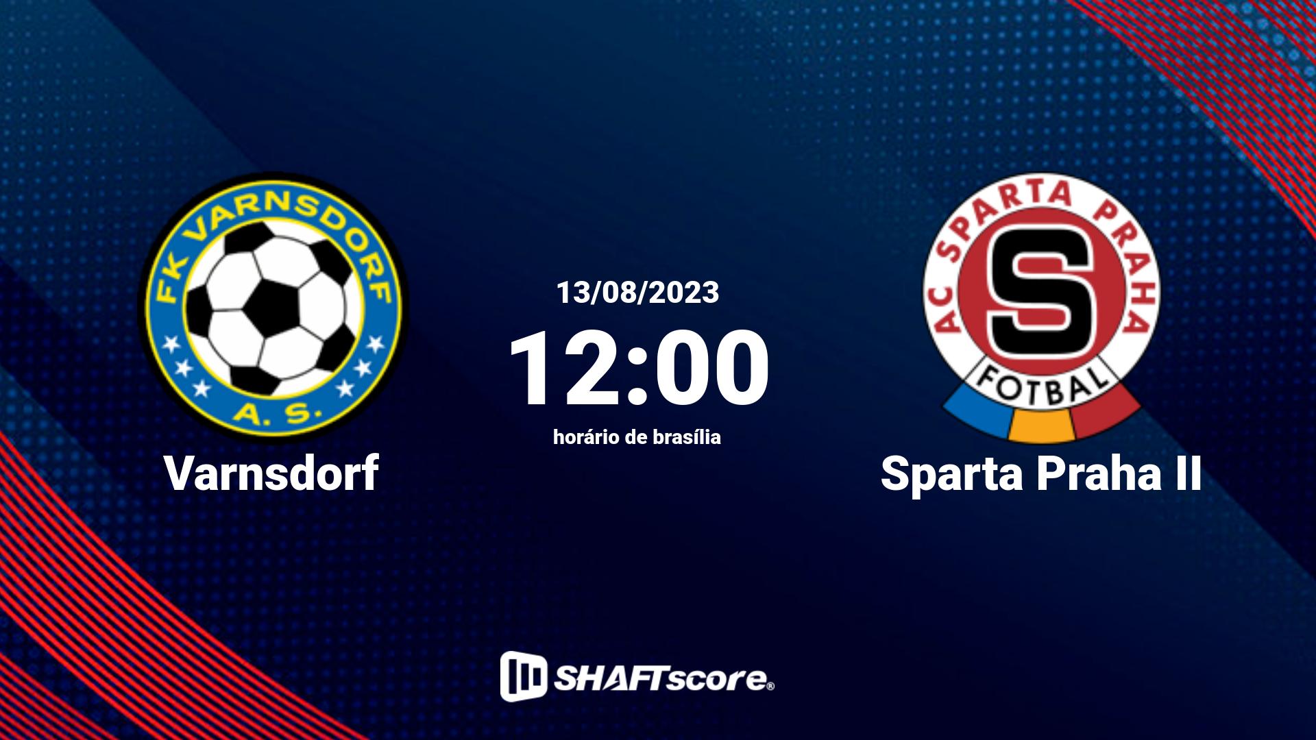 Estatísticas do jogo Varnsdorf vs Sparta Praha II 13.08 12:00