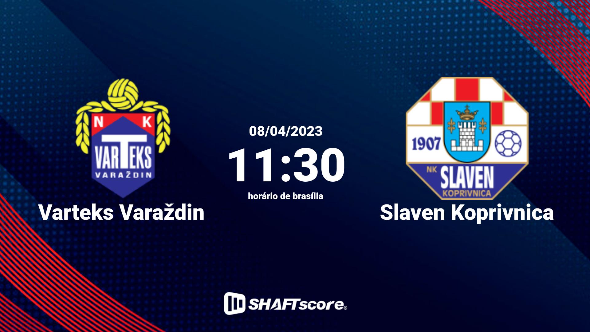 Estatísticas do jogo Varteks Varaždin vs Slaven Koprivnica 08.04 11:30