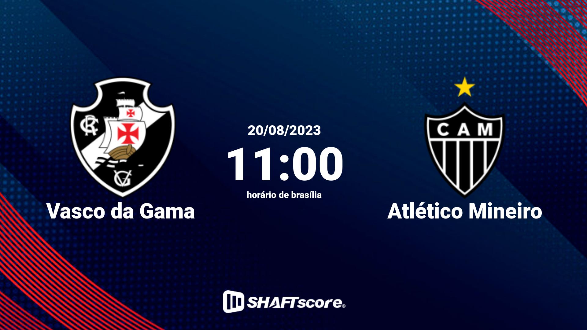 Estatísticas do jogo Vasco da Gama vs Atlético Mineiro 20.08 11:00