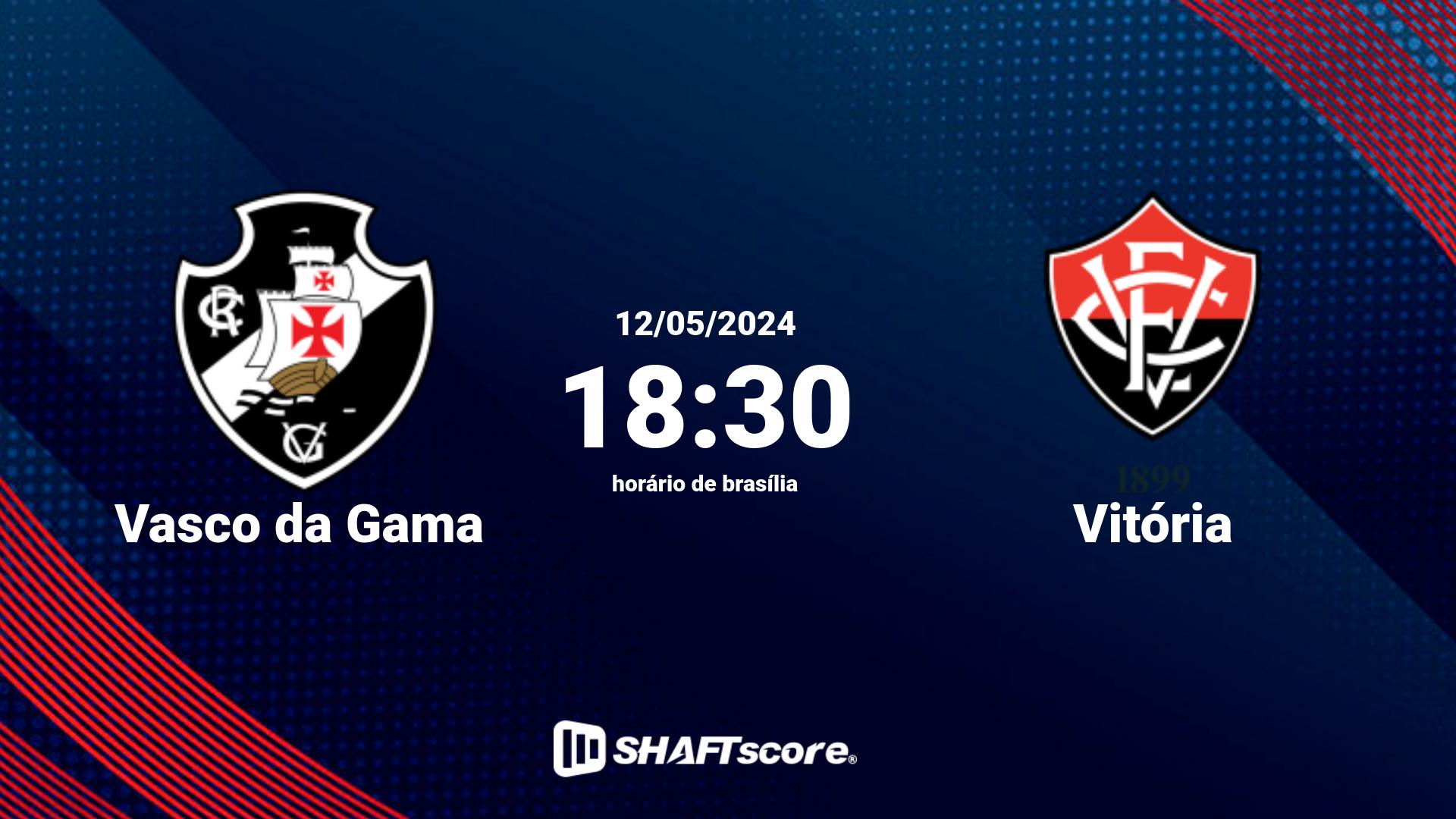 Estatísticas do jogo Vasco da Gama vs Vitória 12.05 18:30