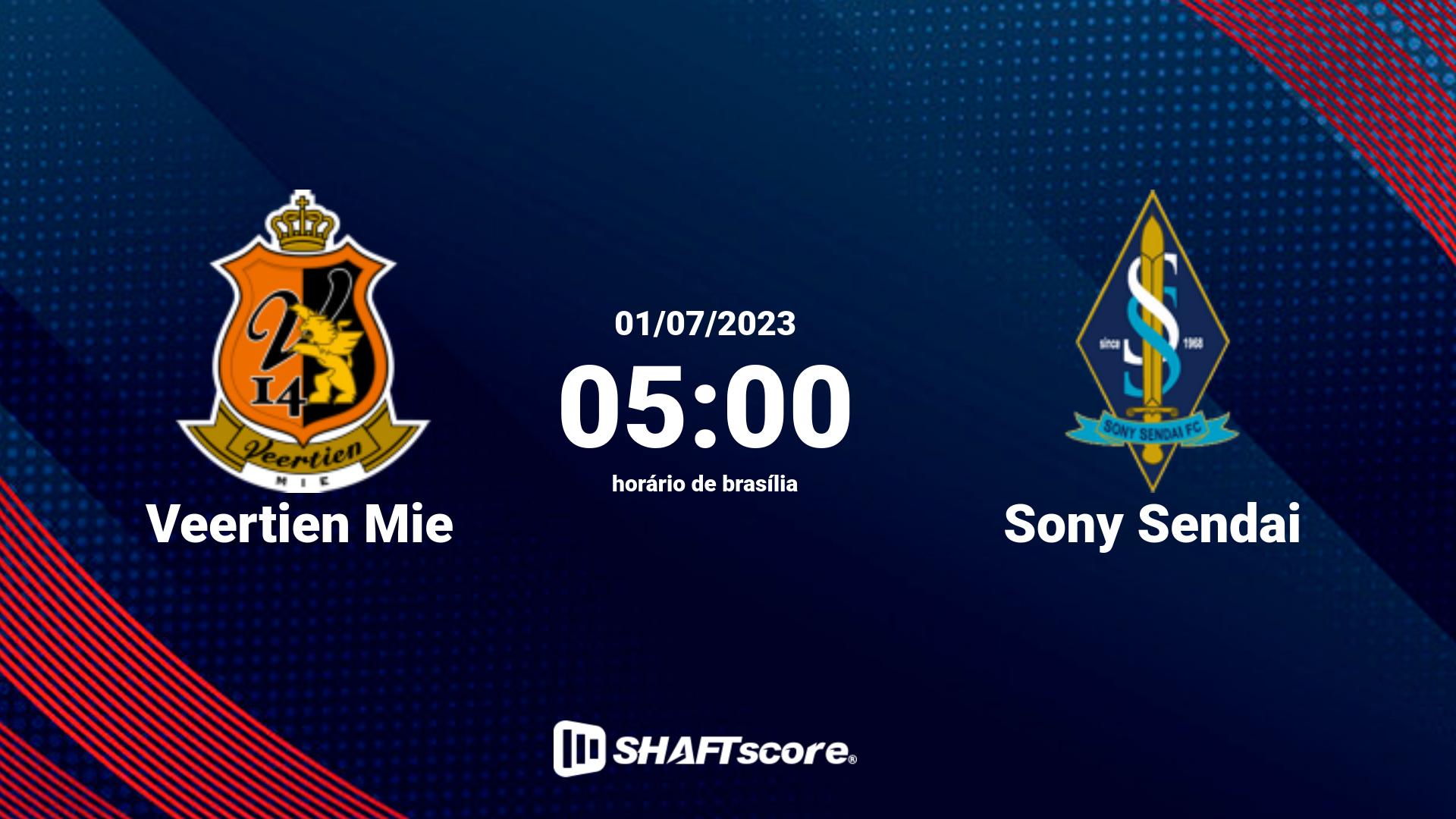 Estatísticas do jogo Veertien Mie vs Sony Sendai 01.07 05:00