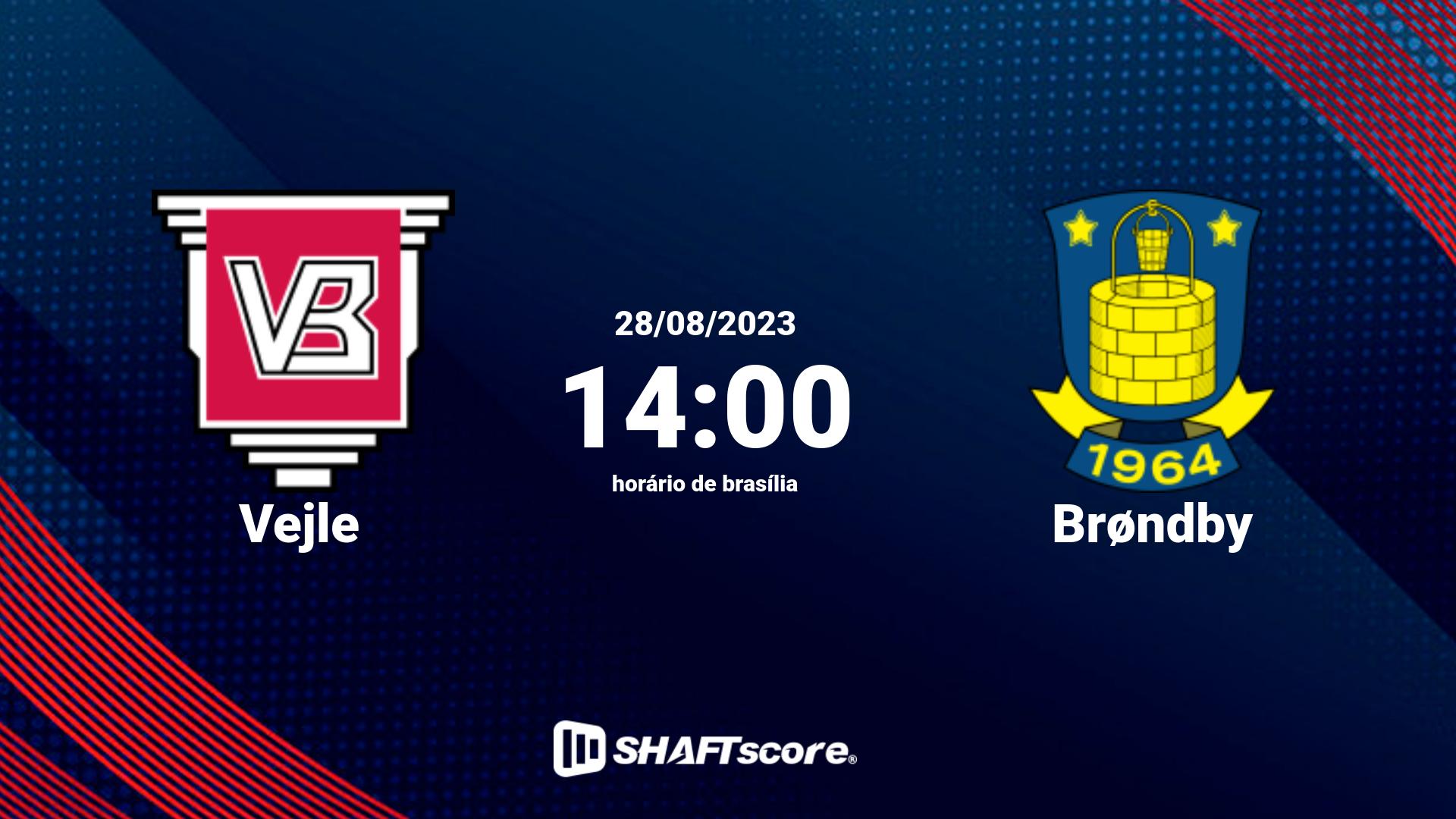 Estatísticas do jogo Vejle vs Brøndby 28.08 14:00