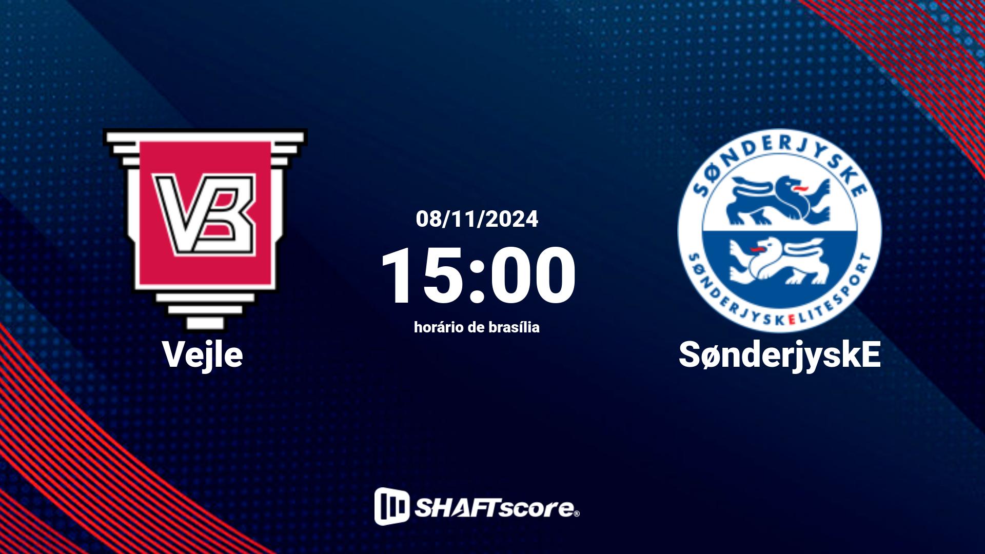 Estatísticas do jogo Vejle vs SønderjyskE 08.11 15:00