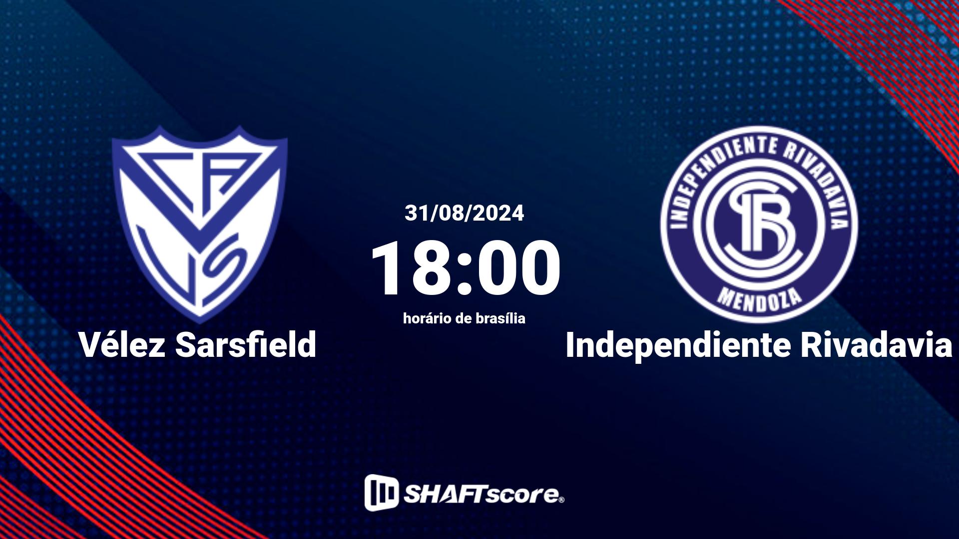 Estatísticas do jogo Vélez Sarsfield vs Independiente Rivadavia 31.08 18:00