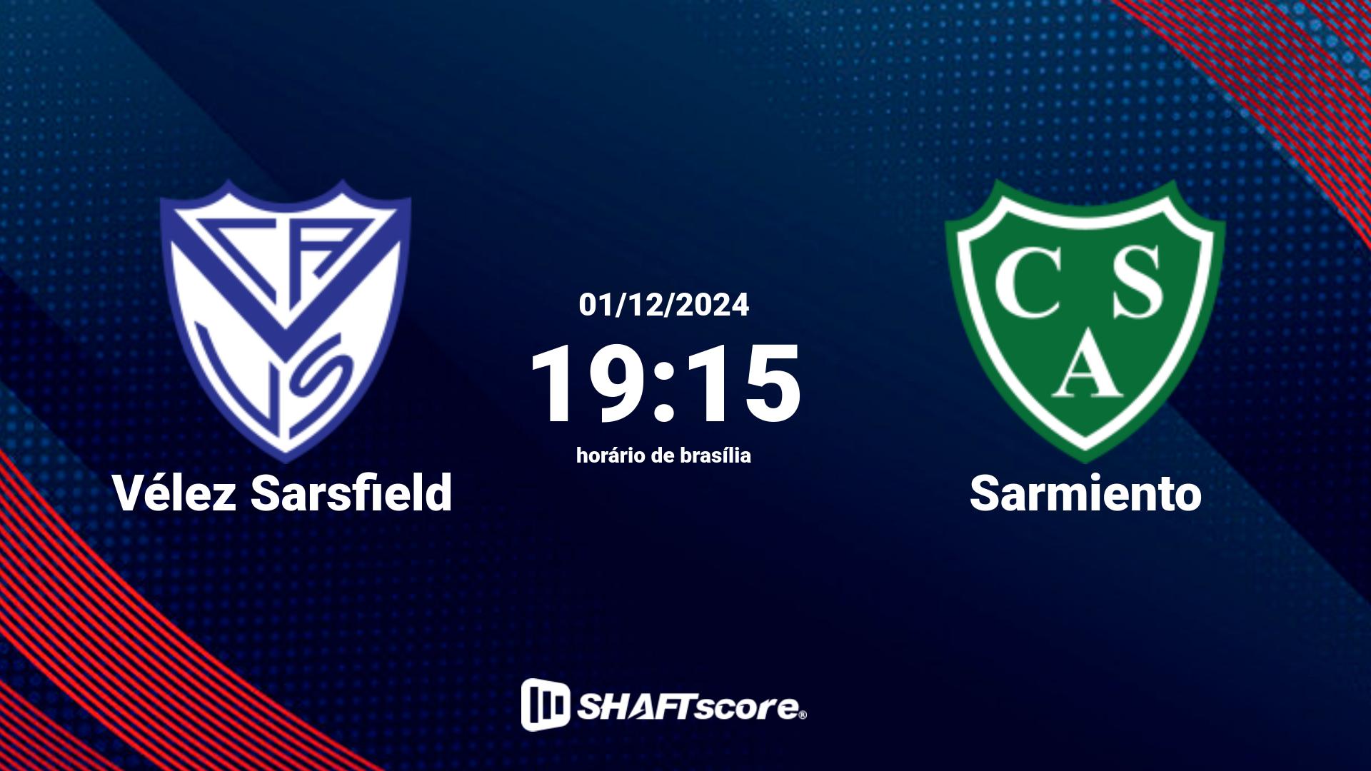 Estatísticas do jogo Vélez Sarsfield vs Sarmiento 01.12 19:15