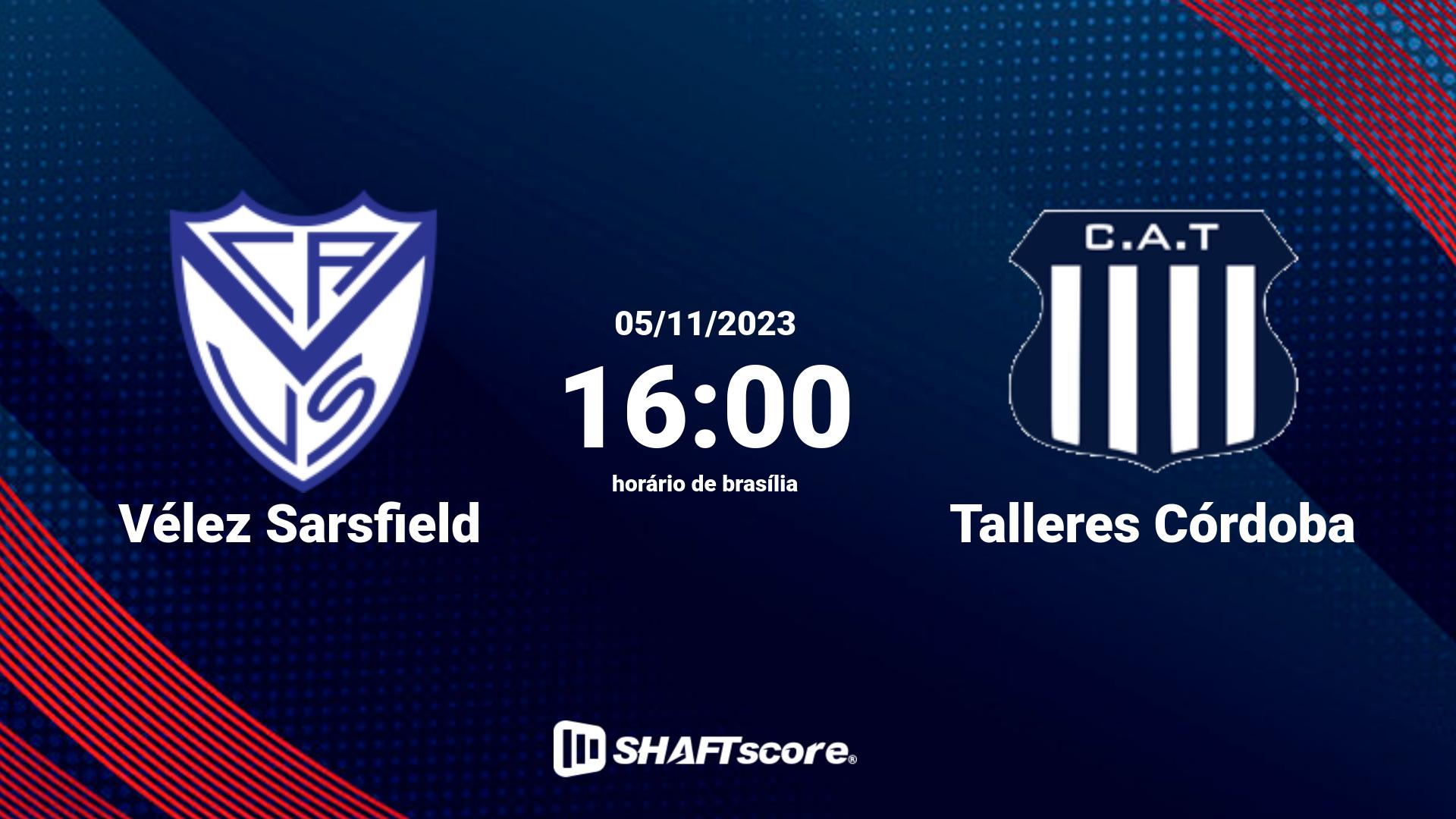 Estatísticas do jogo Vélez Sarsfield vs Talleres Córdoba 05.11 16:00