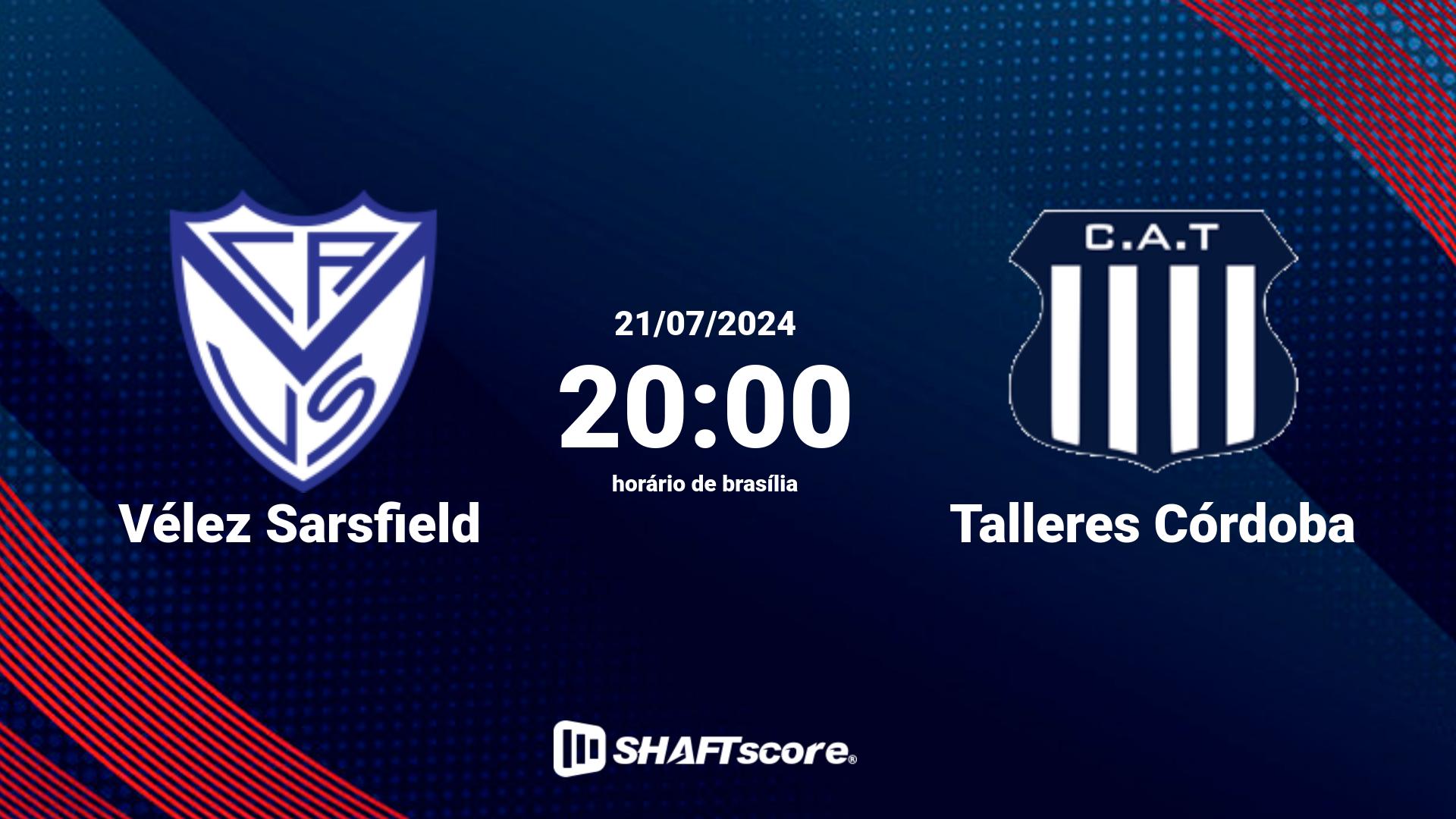 Estatísticas do jogo Vélez Sarsfield vs Talleres Córdoba 21.07 20:00