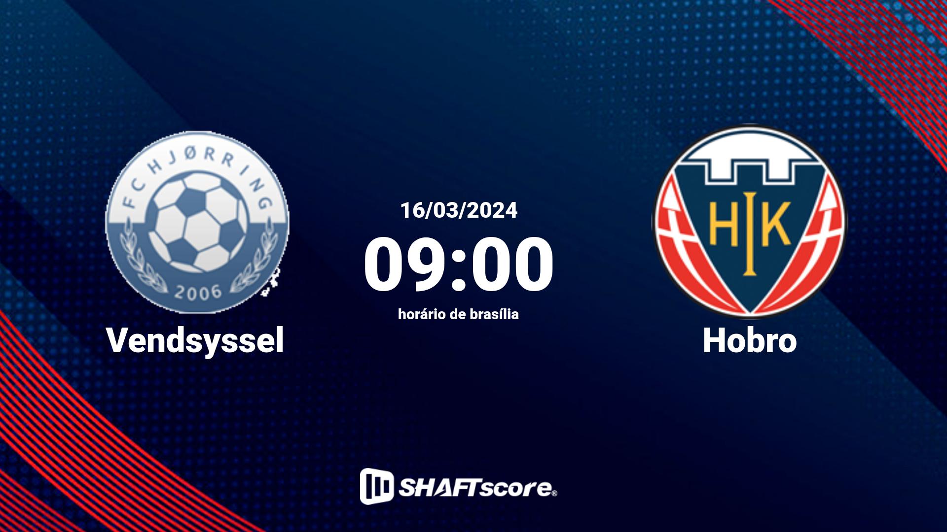 Estatísticas do jogo Vendsyssel vs Hobro 16.03 09:00