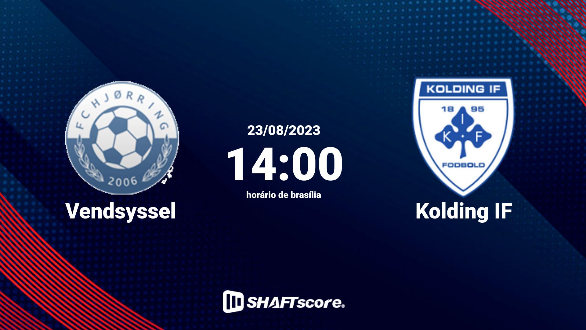 Estatísticas do jogo Vendsyssel vs Kolding IF 23.08 14:00