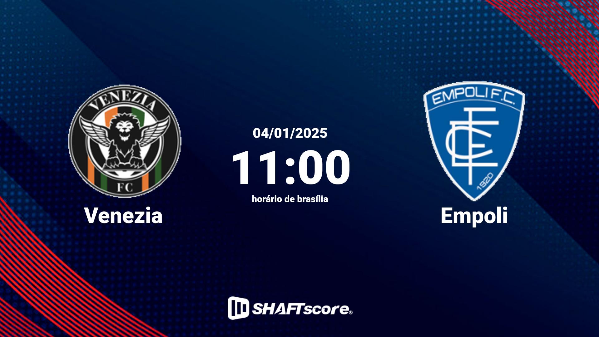 Estatísticas do jogo Venezia vs Empoli 04.01 11:00