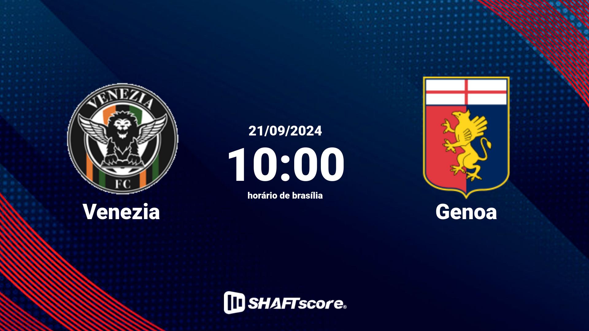 Estatísticas do jogo Venezia vs Genoa 21.09 10:00