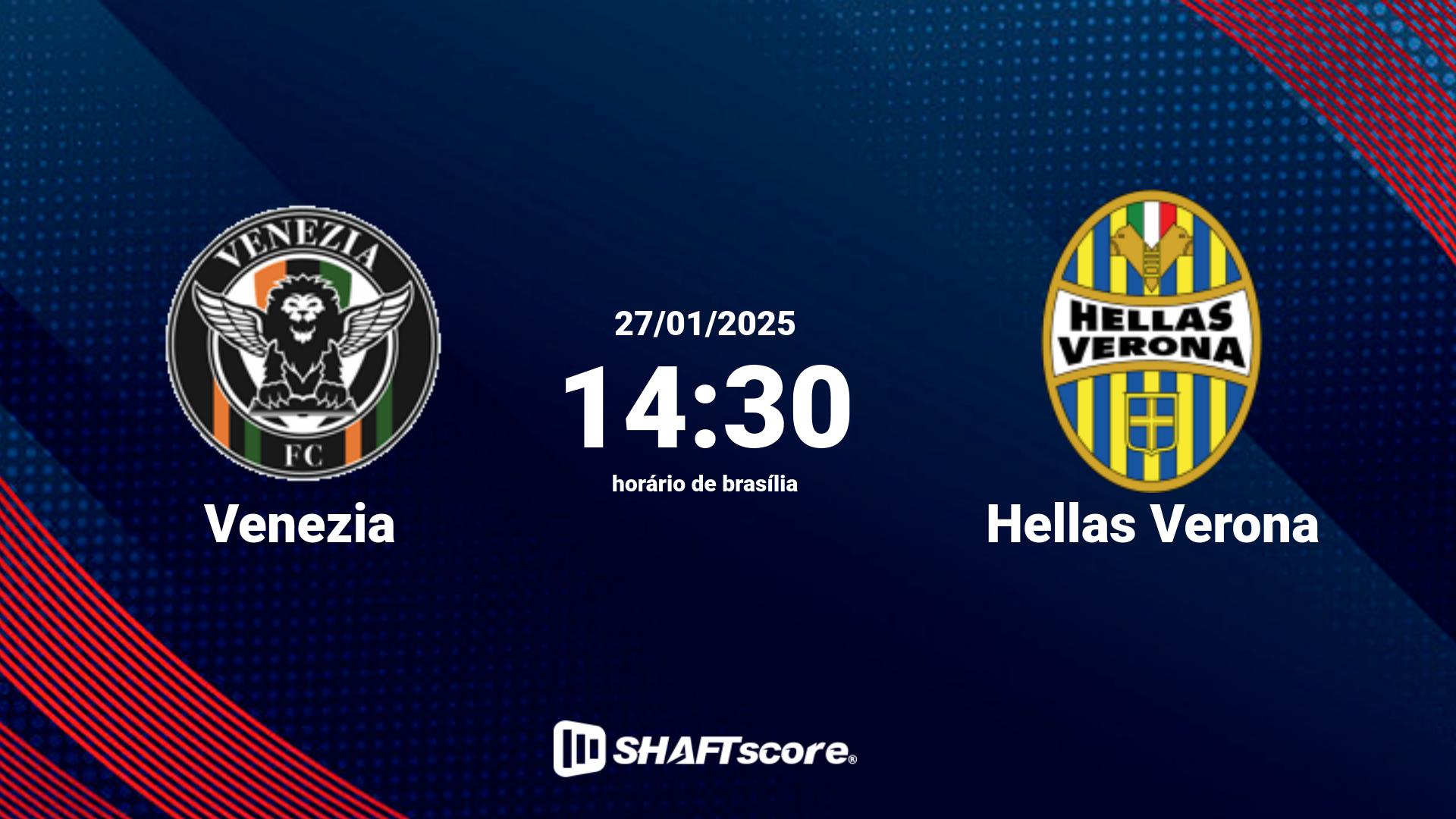 Estatísticas do jogo Venezia vs Hellas Verona 27.01 14:30