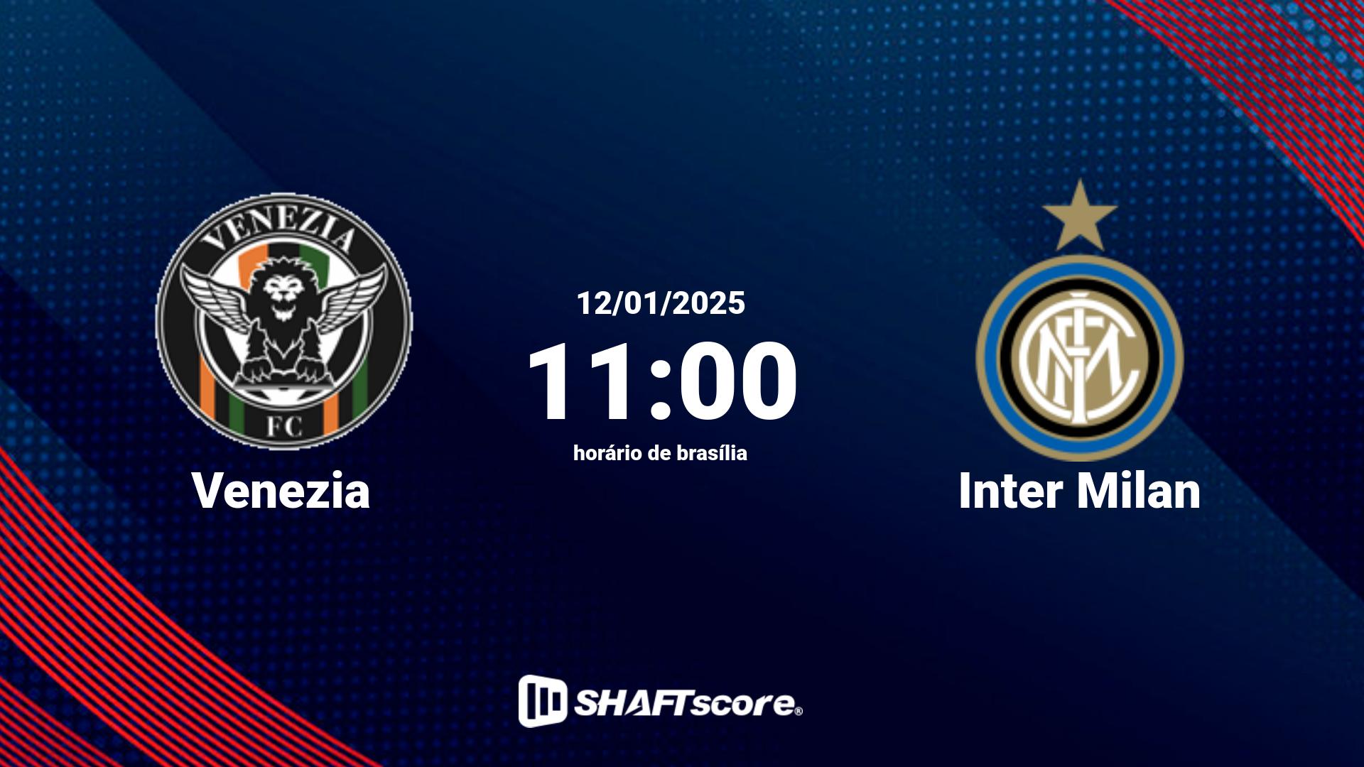 Estatísticas do jogo Venezia vs Inter Milan 12.01 11:00