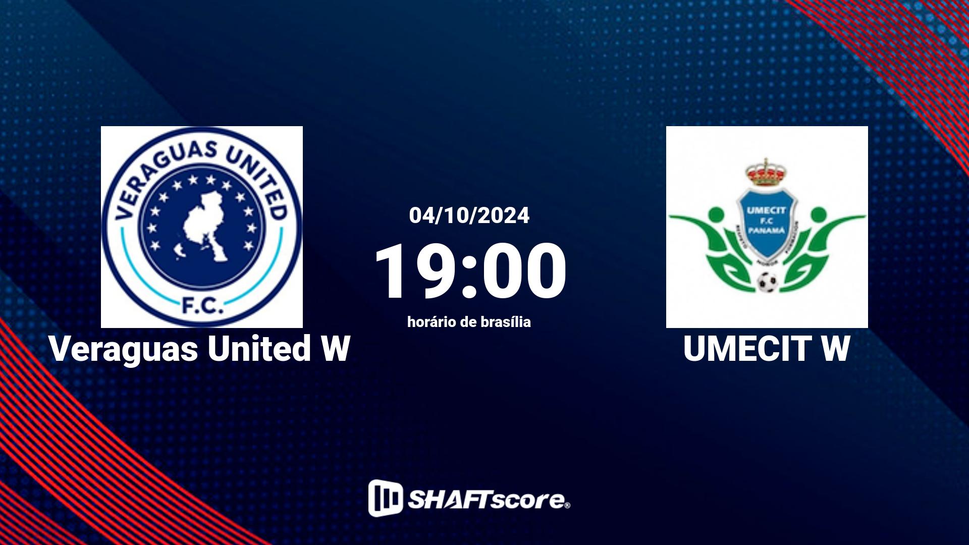 Estatísticas do jogo Veraguas United W vs UMECIT W 04.10 19:00