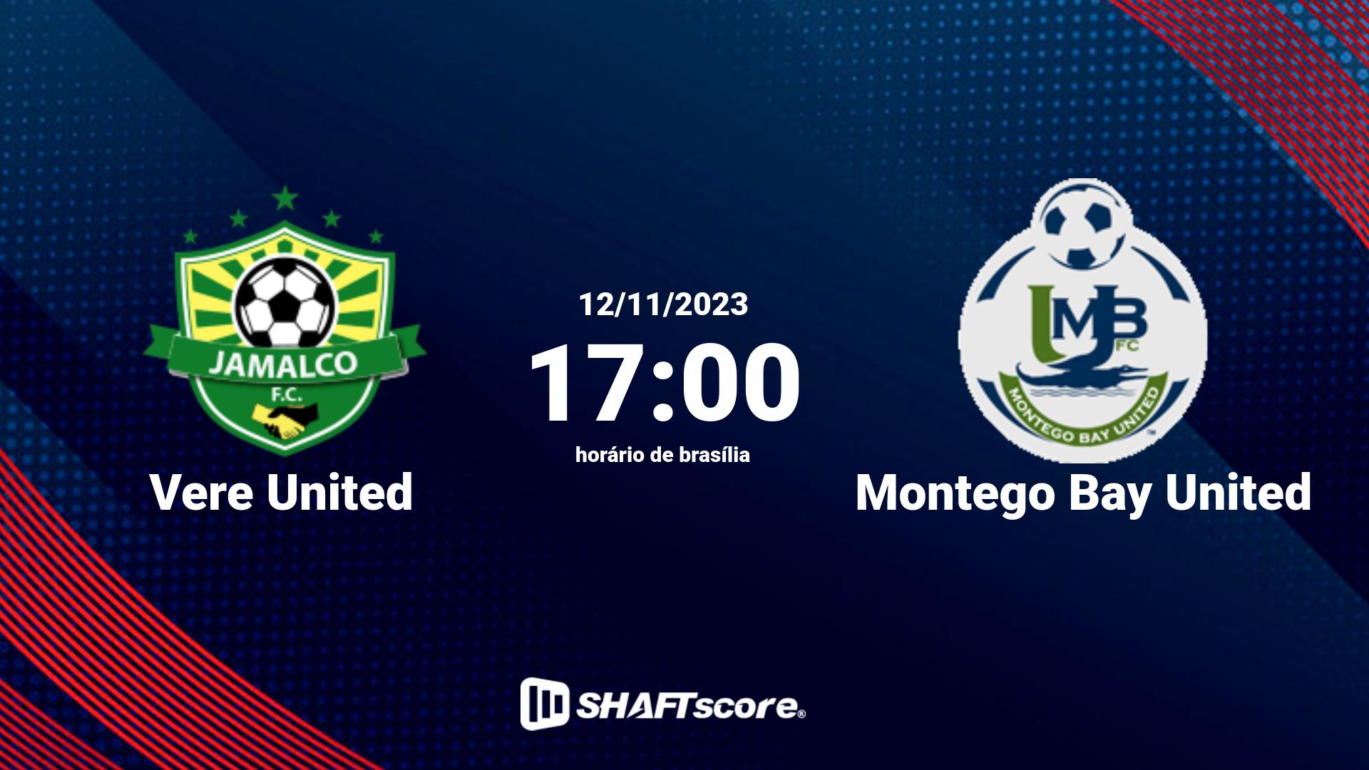 Estatísticas do jogo Vere United vs Montego Bay United 12.11 17:00