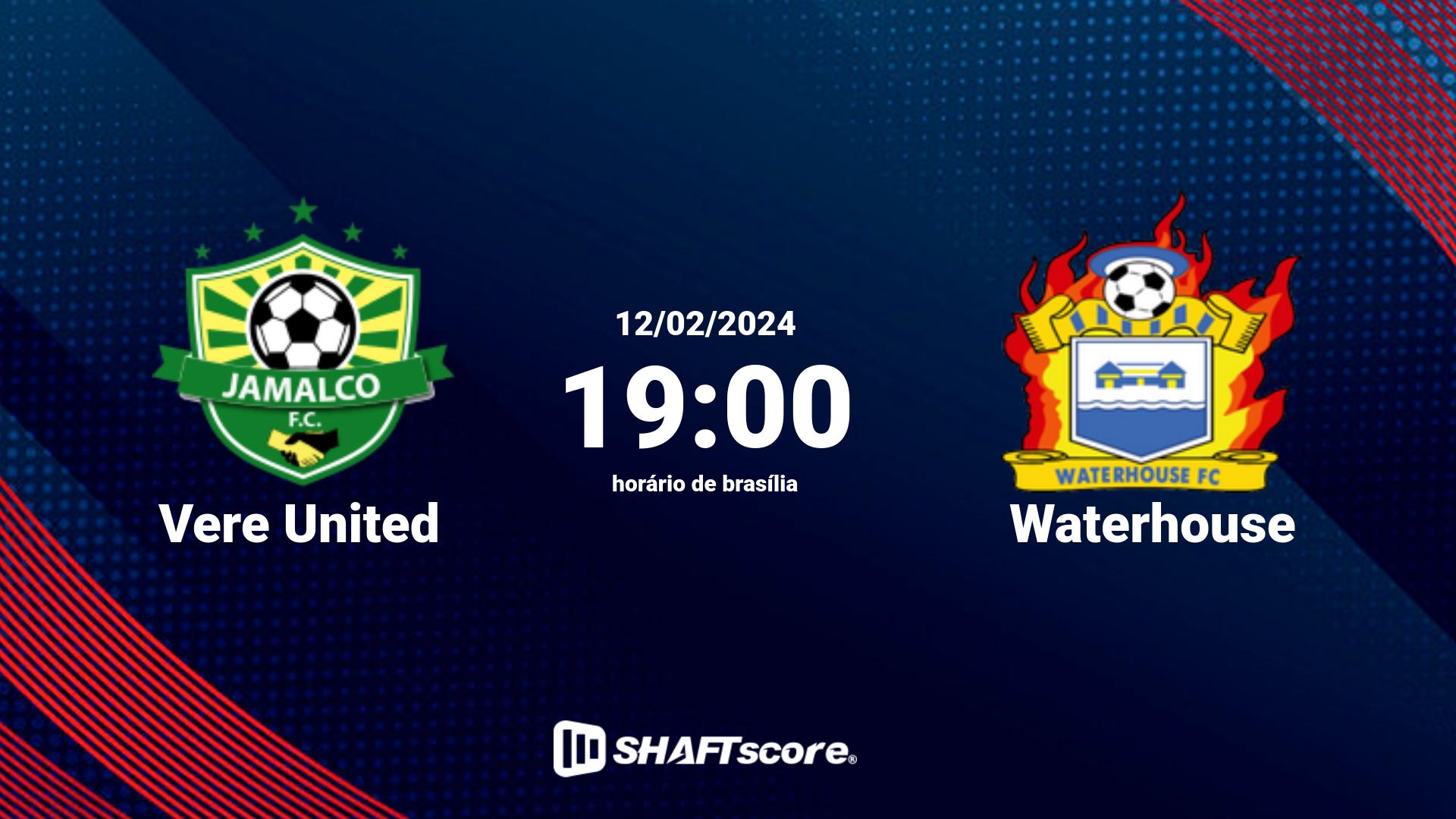 Estatísticas do jogo Vere United vs Waterhouse 12.02 19:00