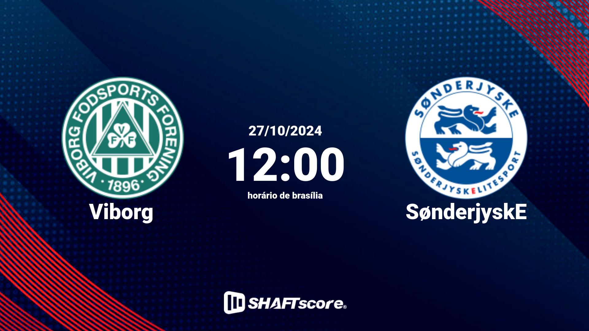 Estatísticas do jogo Viborg vs SønderjyskE 27.10 12:00