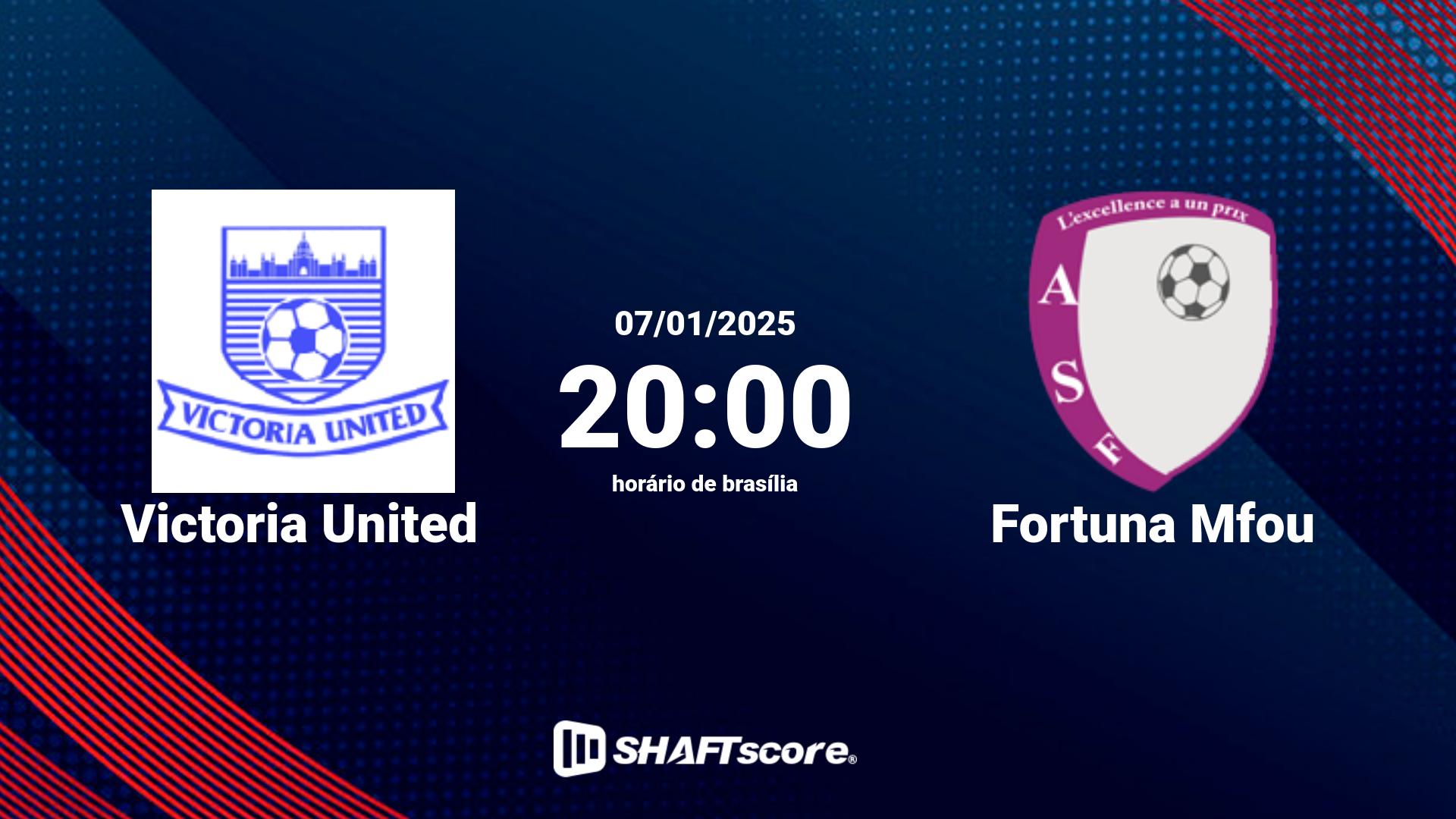 Estatísticas do jogo Victoria United vs Fortuna Mfou 07.01 20:00