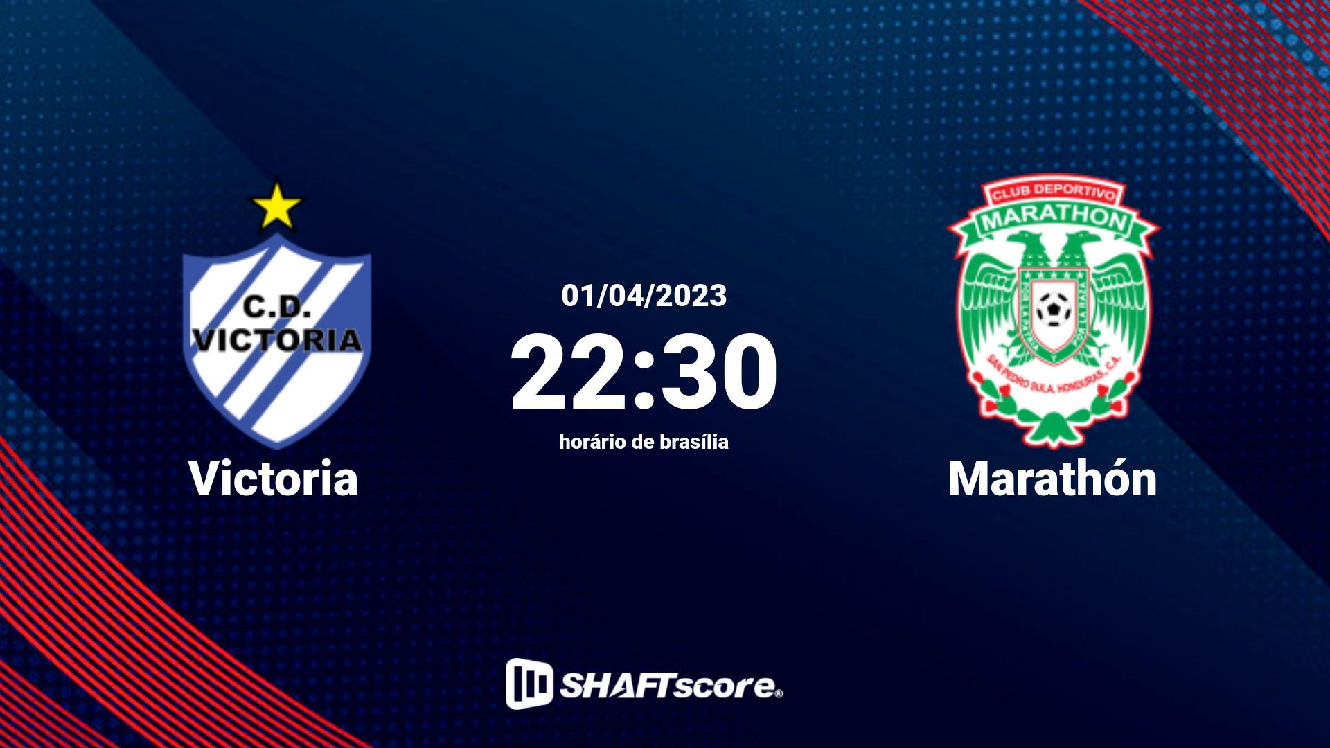 Estatísticas do jogo Victoria vs Marathón 01.04 22:30