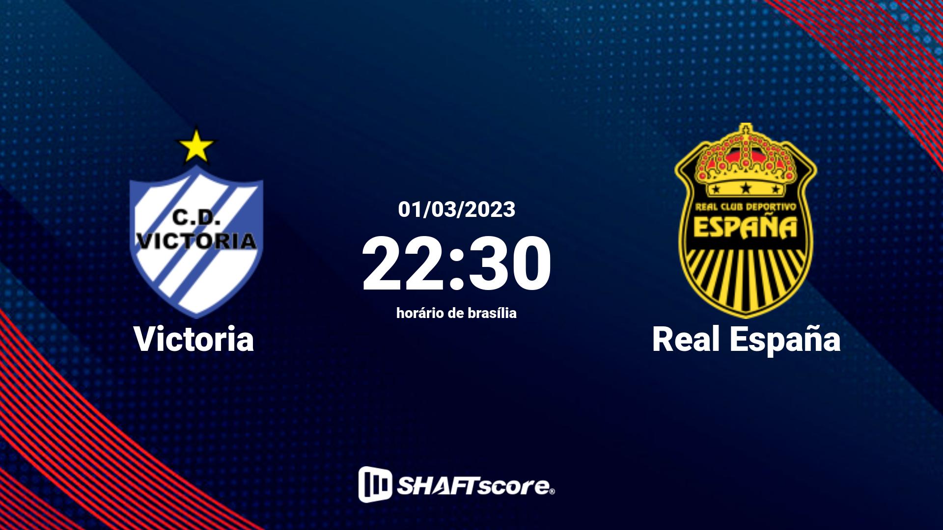 Estatísticas do jogo Victoria vs Real España 01.03 22:30