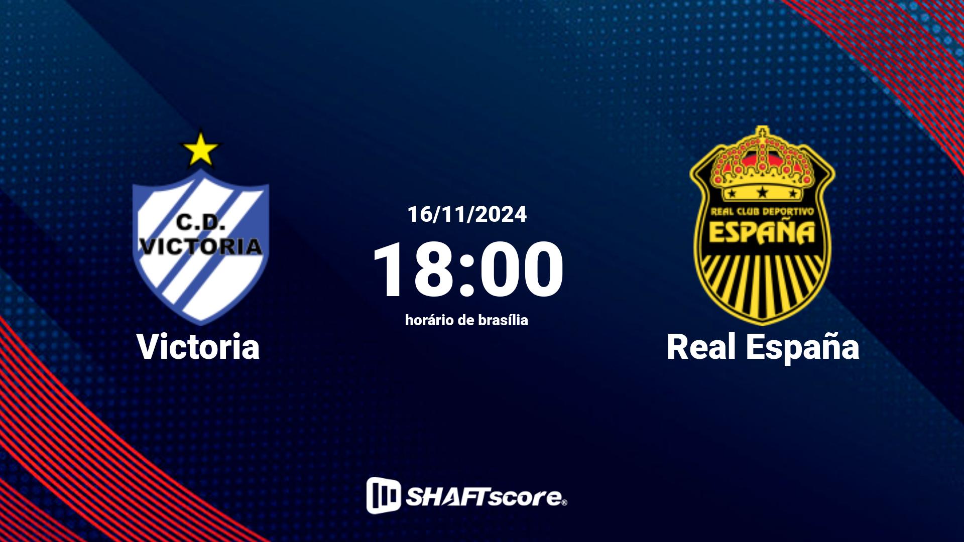 Estatísticas do jogo Victoria vs Real España 16.11 18:00